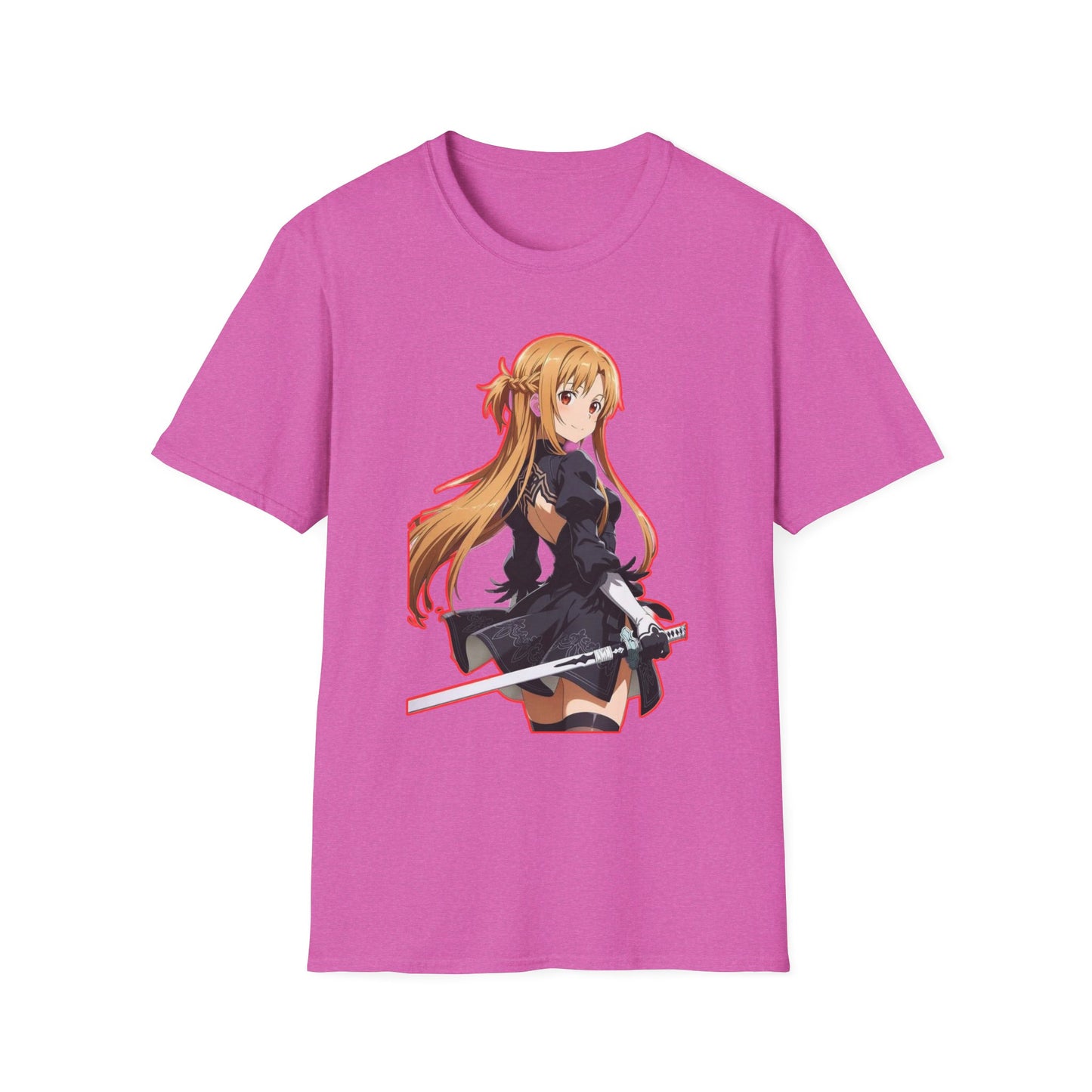 Anime-Inspired worlds of swords  Unisex Softstyle T-Shirt featuring Asuna, Casual Tee, Gift for Anime Fans, Cosplay Apparel, Perfect for Birthdays, [...]