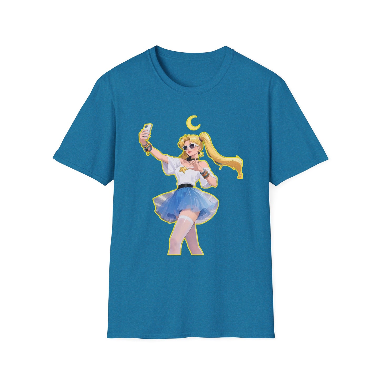 Moonlit Selfie sailor moon Unisex T-Shirt – Fun, Relatable, Casual Wear for Anime Fans, Gifts for Birthdays, Cosplay Events, or Everyday Comfort