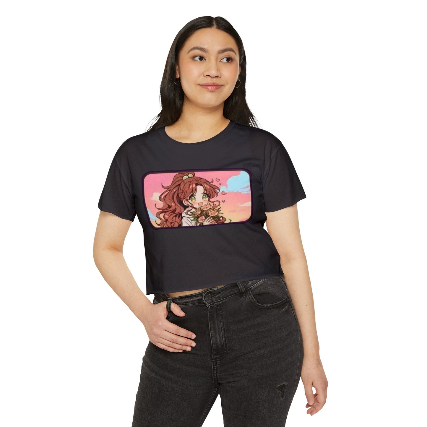 Boho Floral sailor moon 9 Women's Crop Top, Festival Wear, Summer Fashion, Cute Top, Gift for Her