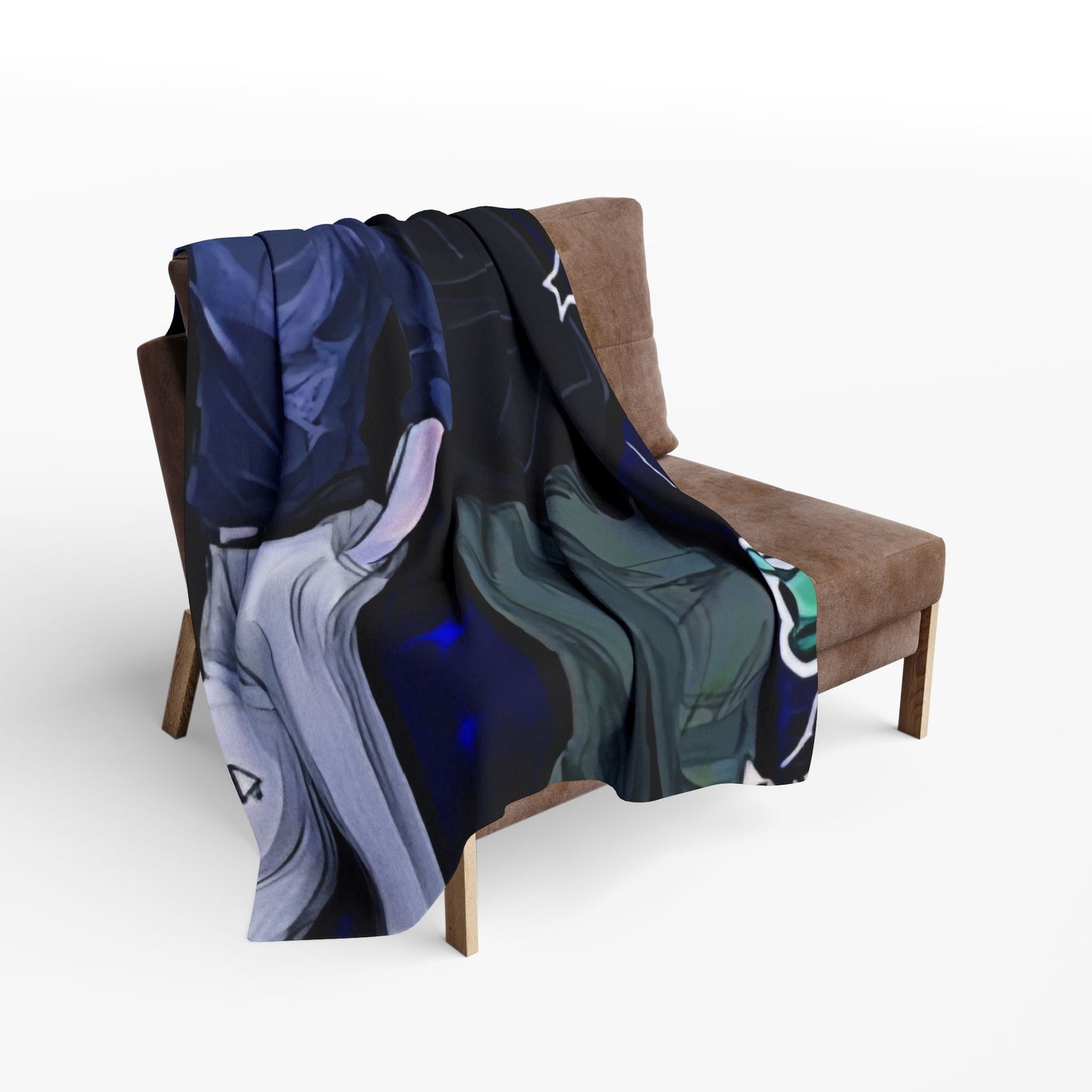 Cozy Arctic initial D Fleece Blanket with Trendy Anime Characters, Perfect for Comfort, Gifting, Home Decor, Anime Fans, Cozy Evenings