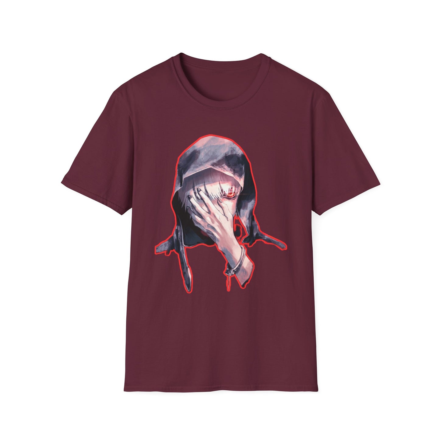 Unisex Graphic Tee tokyo ghoul style 3with Distressed Art, Casual Fashion, Streetwear Style, Gifts for Art Lovers, Everyday Wear, Unique Gift Idea