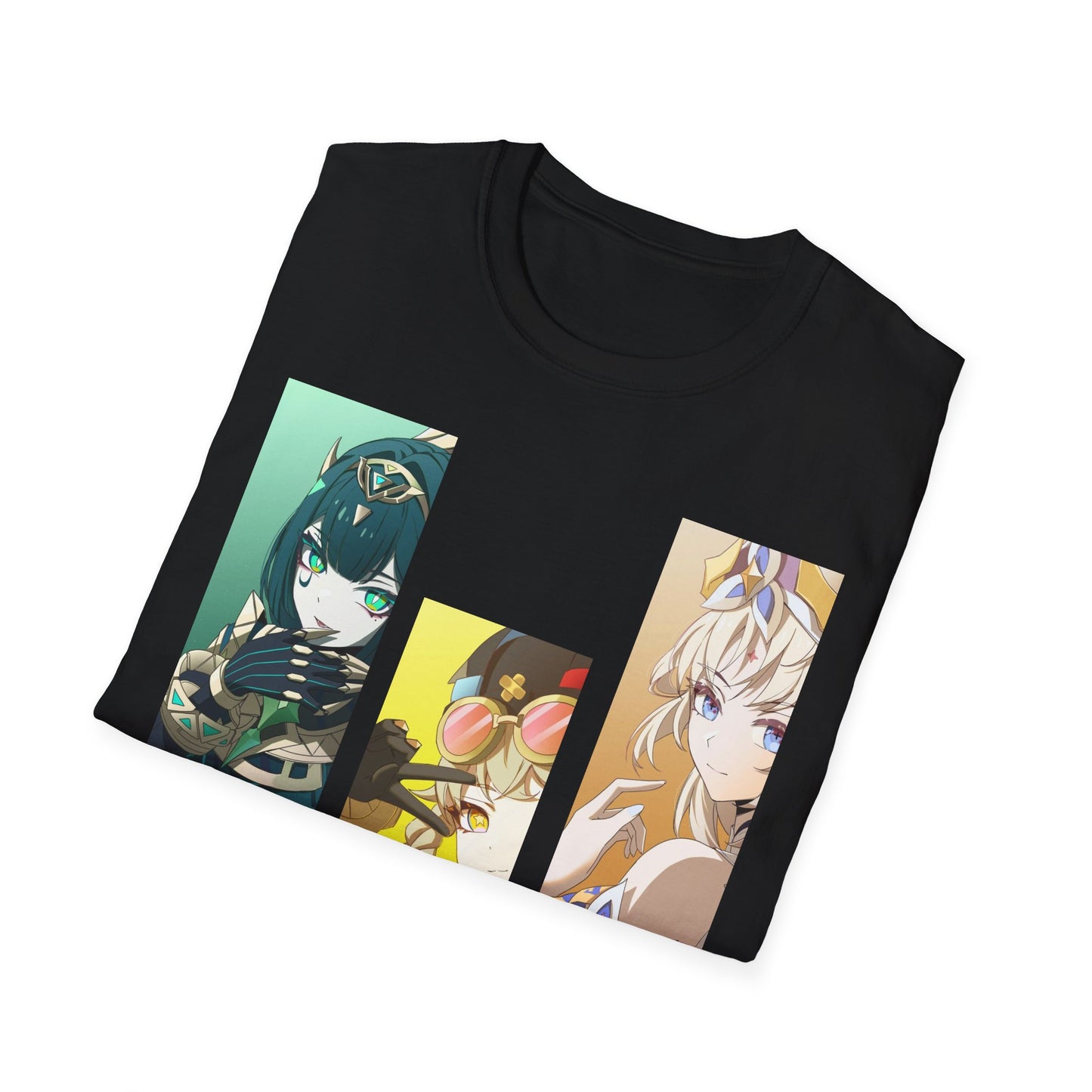 Anime-Inspired Unisex trio 2 Softstyle T-Shirt, Graphic Tee, Casual Wear, Gift for Anime Fans, Unique T-Shirt, Comfortable Streetwear