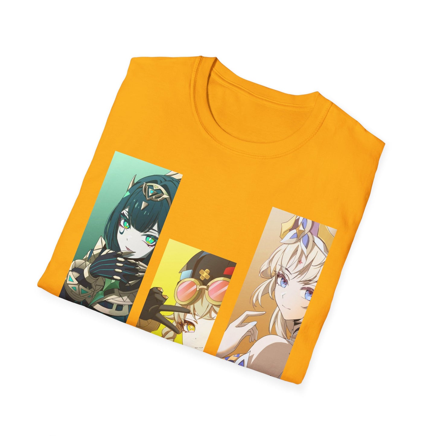 Anime-Inspired Unisex trio 2 Softstyle T-Shirt, Graphic Tee, Casual Wear, Gift for Anime Fans, Unique T-Shirt, Comfortable Streetwear