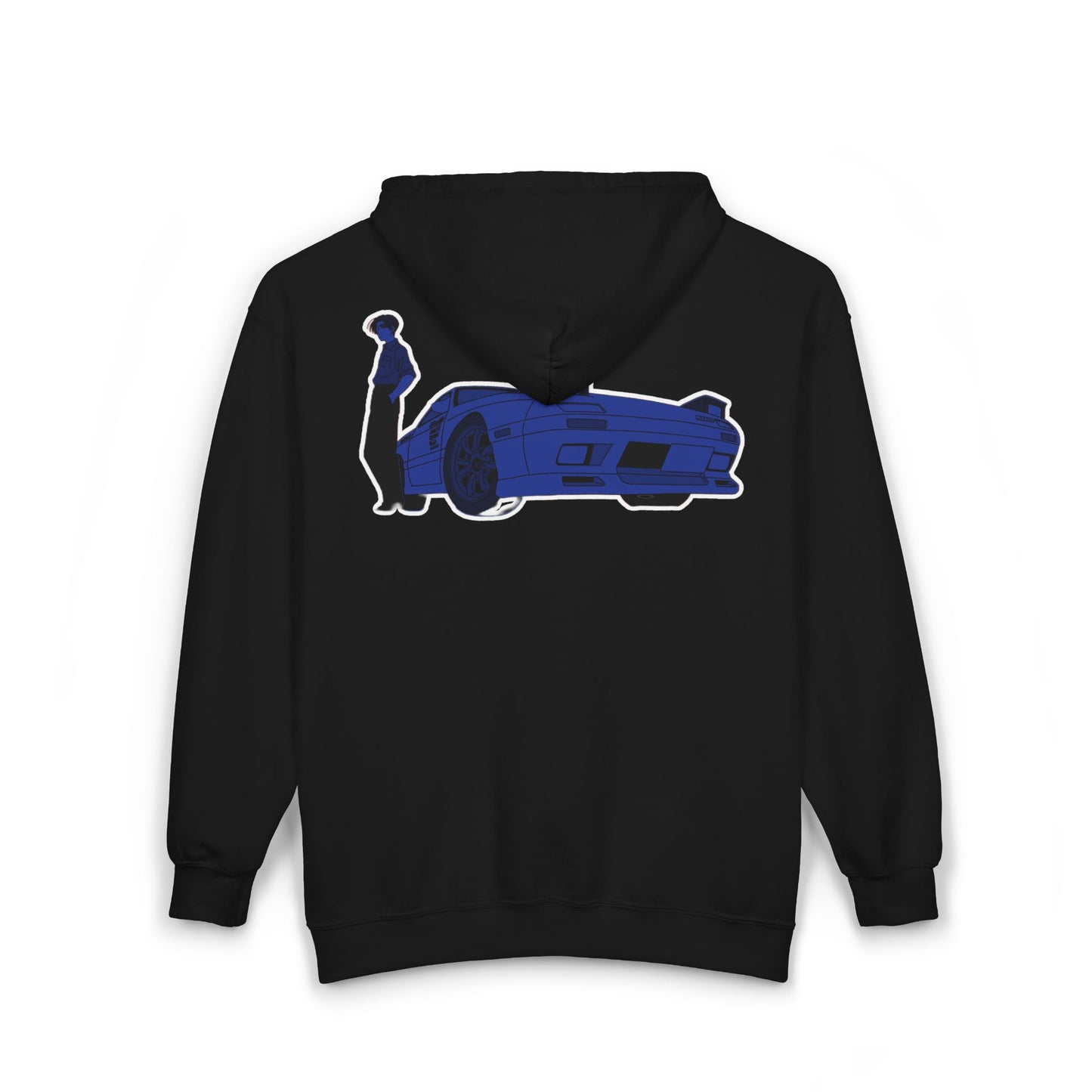 Retro Car initial D Hoodie, Unisex Zip Sweatshirt, Vintage Car Lover Gift, 80s Style Car Apparel, Perfect for Road Trips and Car Shows