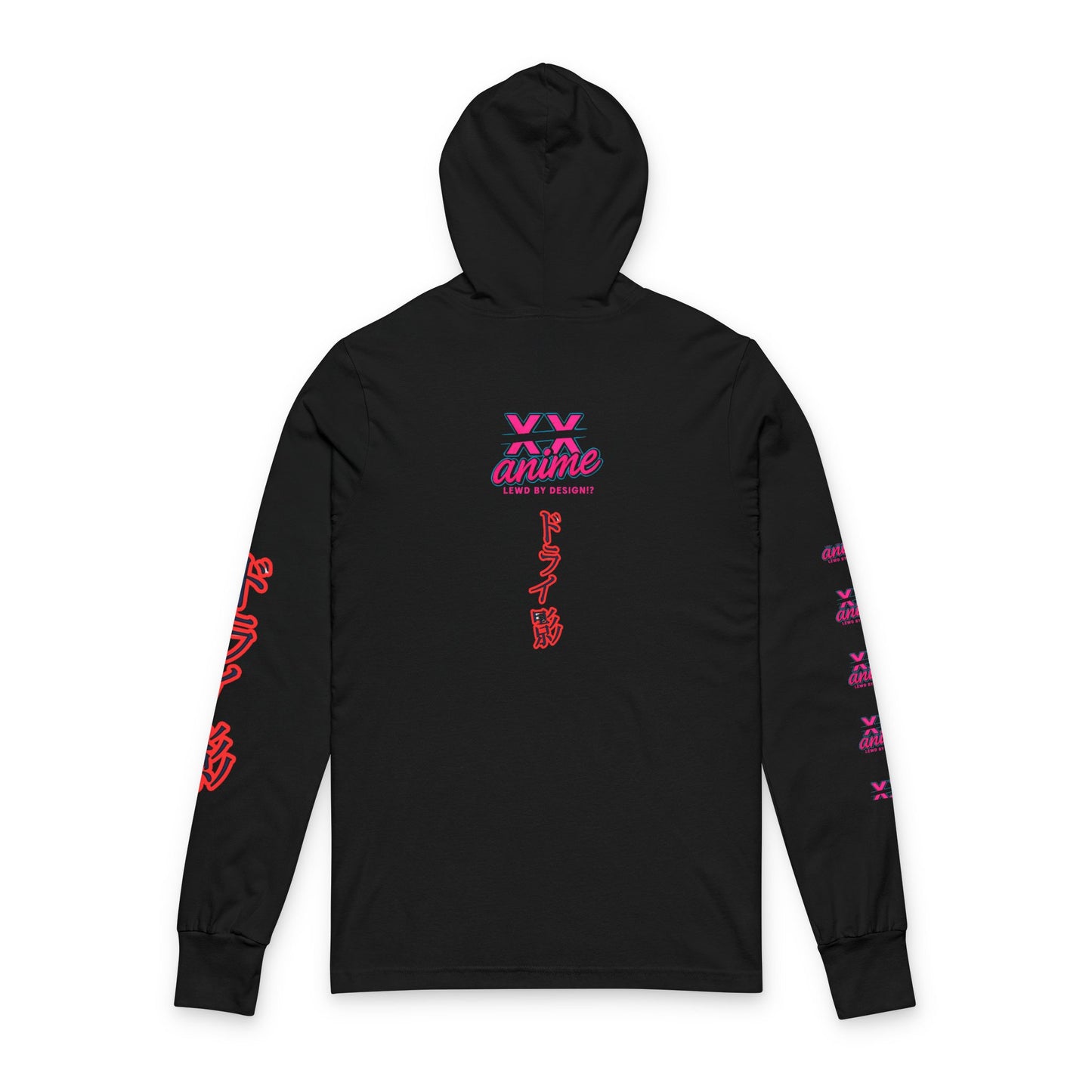Anime-Inspired drykage Unisex Hooded Long Sleeve Tee, Graphic Tee, Streetwear, Casual Wear, Gift for Anime Lovers