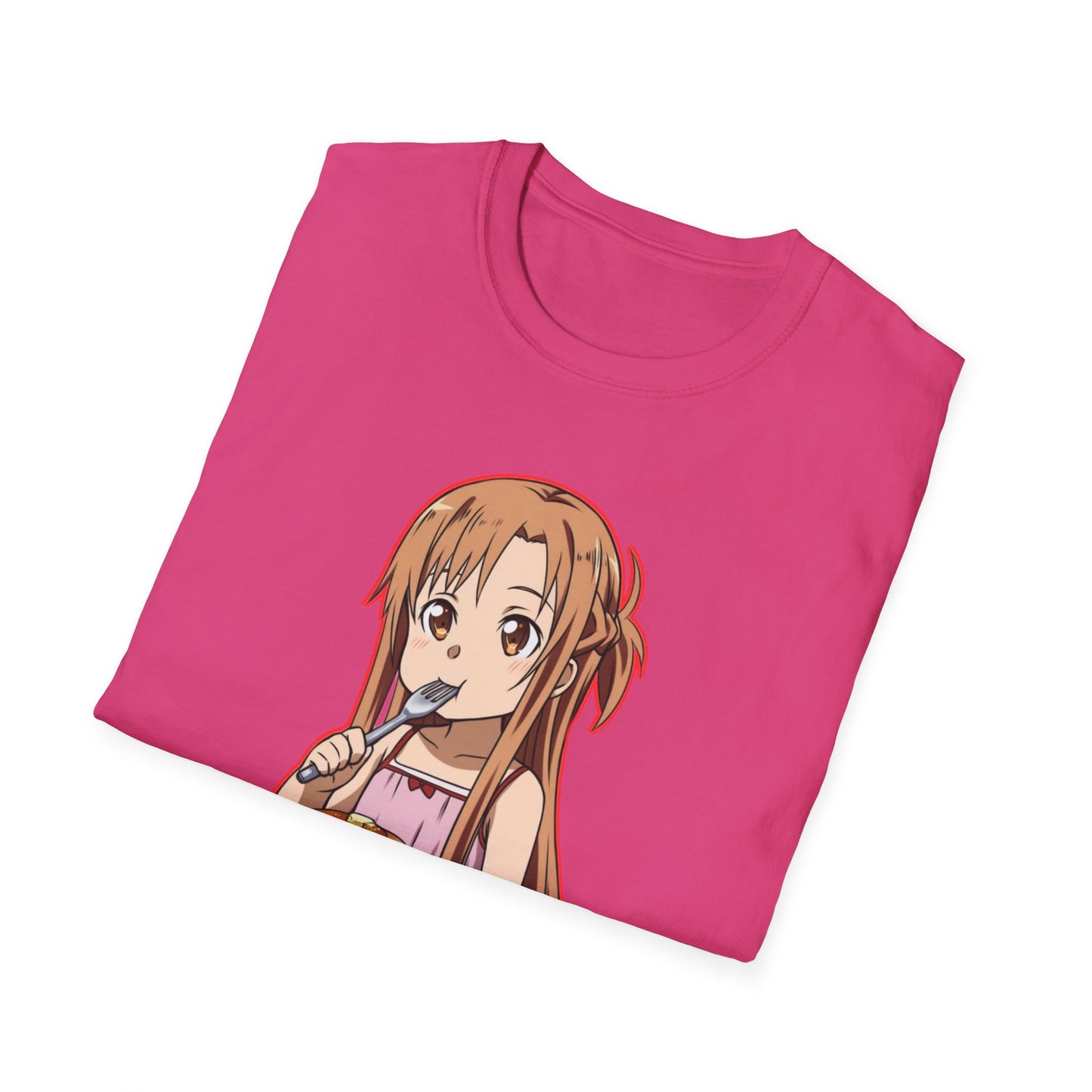 Anime Character Pancakes  sao Unisex Softstyle T-Shirt, Cute Graphic Tee, Gift for Fans, Casual Wear, Cosplay Event