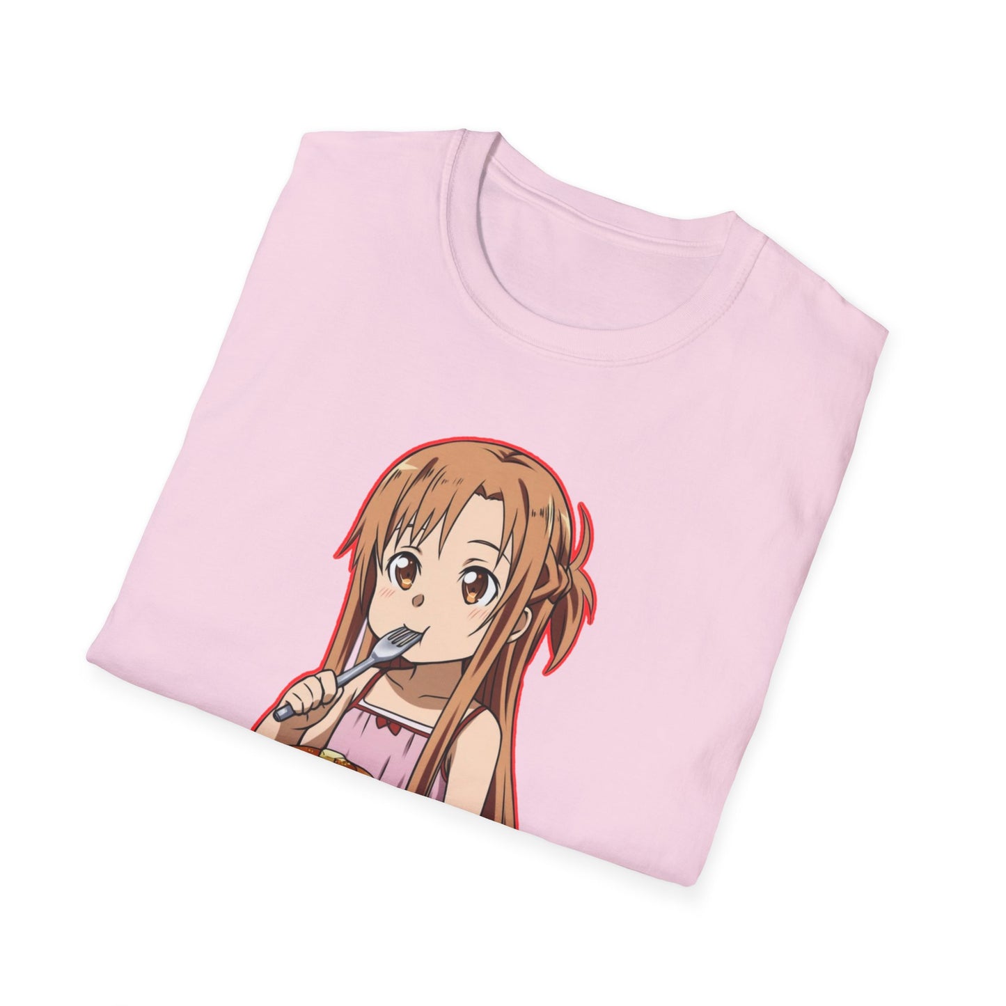 Anime Character Pancakes  sao Unisex Softstyle T-Shirt, Cute Graphic Tee, Gift for Fans, Casual Wear, Cosplay Event