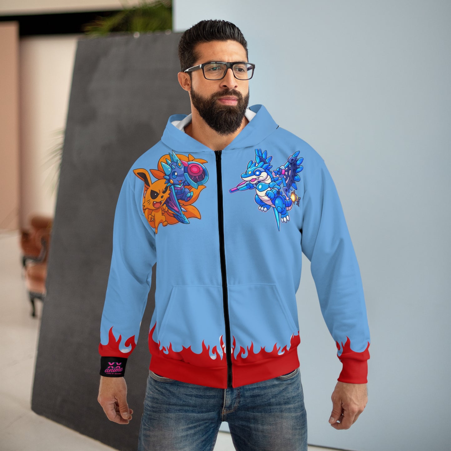 Drykage style Zip Hoodie version 2(AOP)
