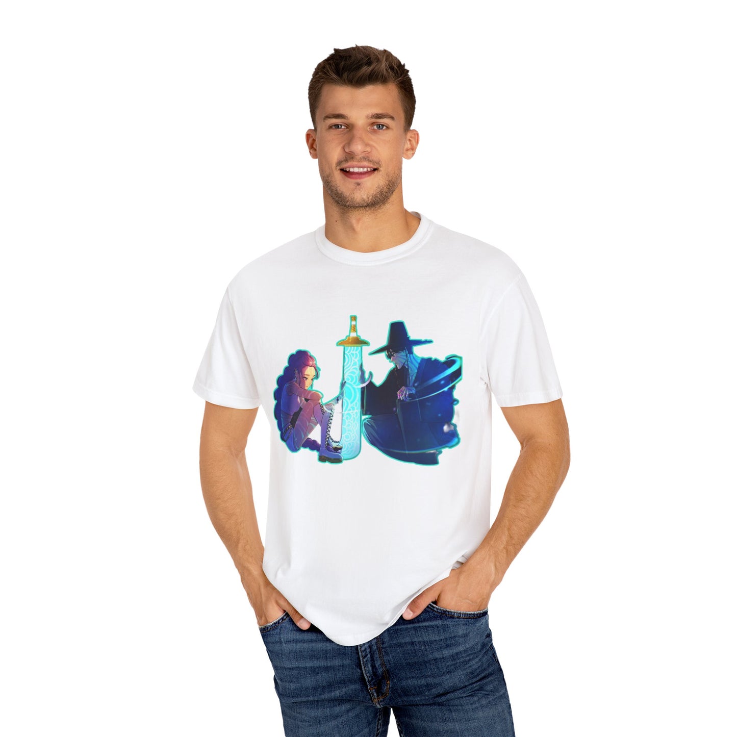 Unisex kpop Garment-Dyed T-shirt