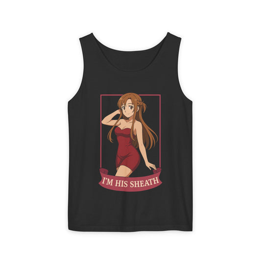 Anime Sheath Graphic Tank Top, Unisex Fashion, Cosplay Apparel, Summer Wear, Gift for Anime Lovers, Trendy Shirt