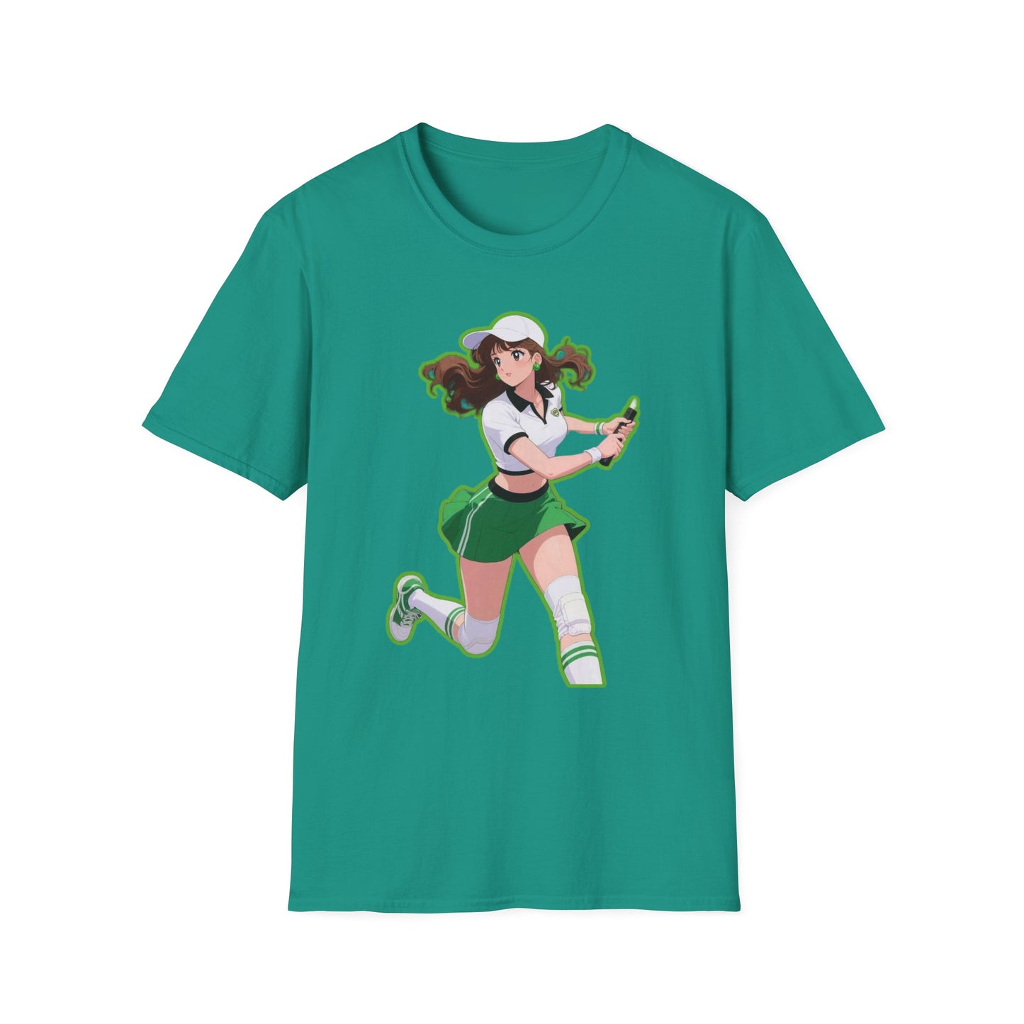 Playful Anime sailor moon 4 Character T-Shirt, Unisex Softstyle Tee, Casual Graphic Shirt, Gift for Anime Lovers, Fun Everyday Wear, Otaku Merchandise