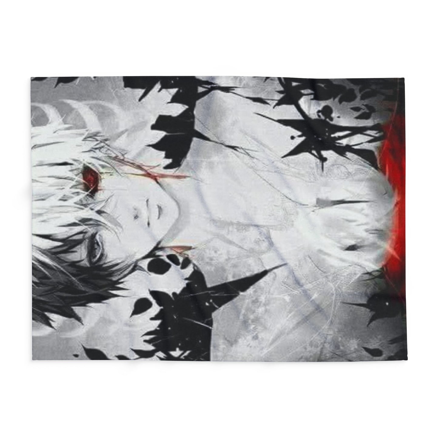Dark Aesthetic Arctic Tokyo ghoul style Fleece Blanket, Cozy Throw for Cult Movie Fans, Anime Lovers, Home Decor, Unique Gift Idea