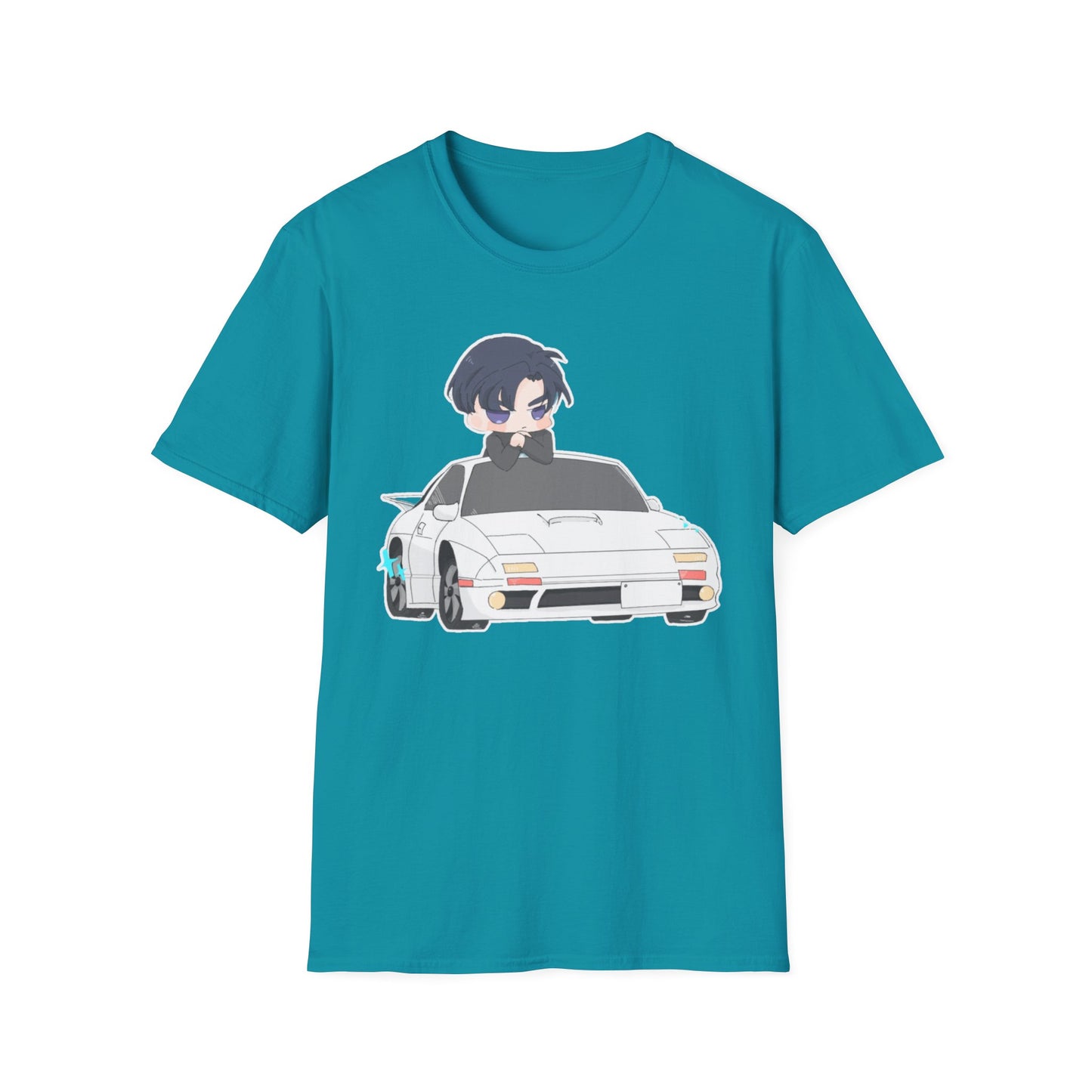 Anime Car initial D 4 Chibi T-Shirt, Unisex Graphic Tee, Cool Gift for Car Lovers, Casual Wear, Streetwear Style