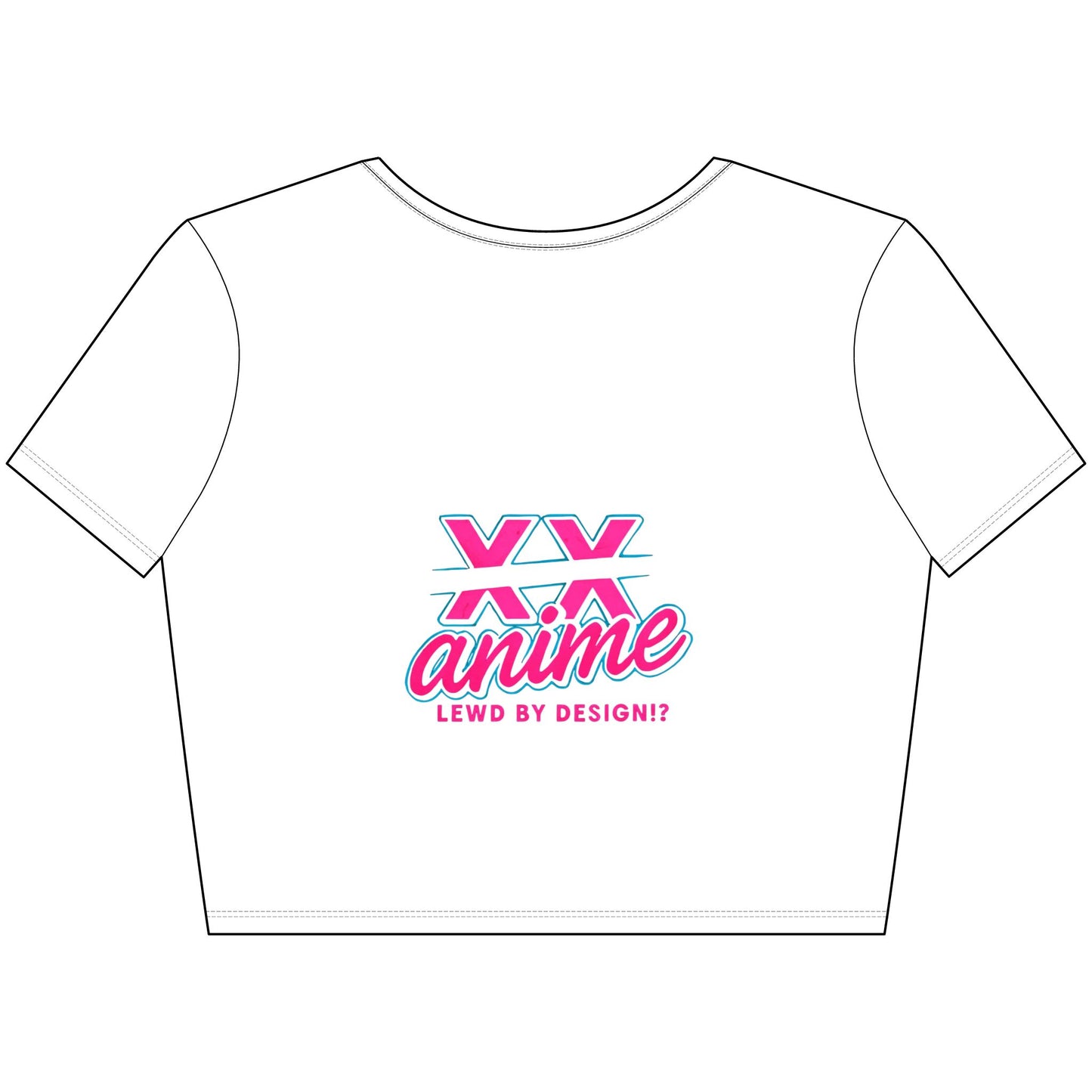 Lewd Anime-Inspired Crop Top, Trendy Women’s T-Shirt, Playful Casual Wear, Unique Gift for Anime Lovers, Fun Summer Fashion