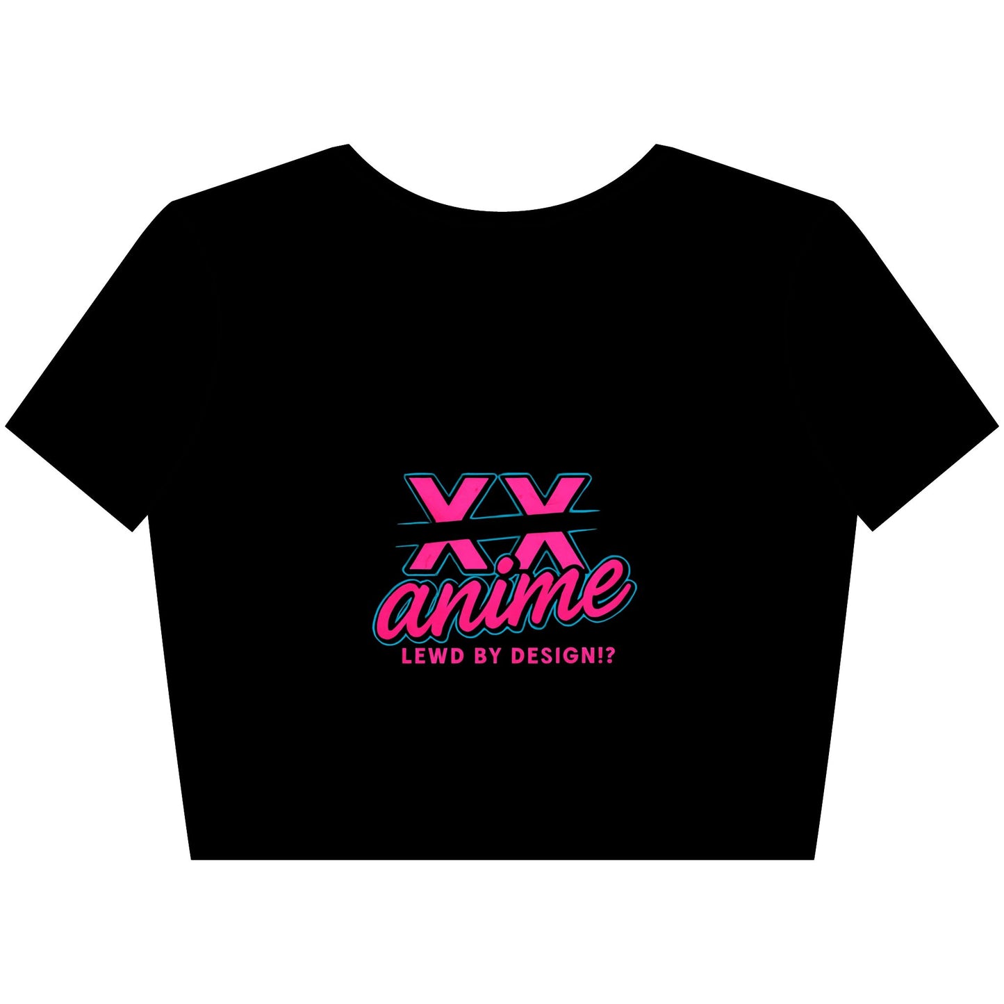 Lewd Anime-Inspired Crop Top, Trendy Women’s T-Shirt, Playful Casual Wear, Unique Gift for Anime Lovers, Fun Summer Fashion