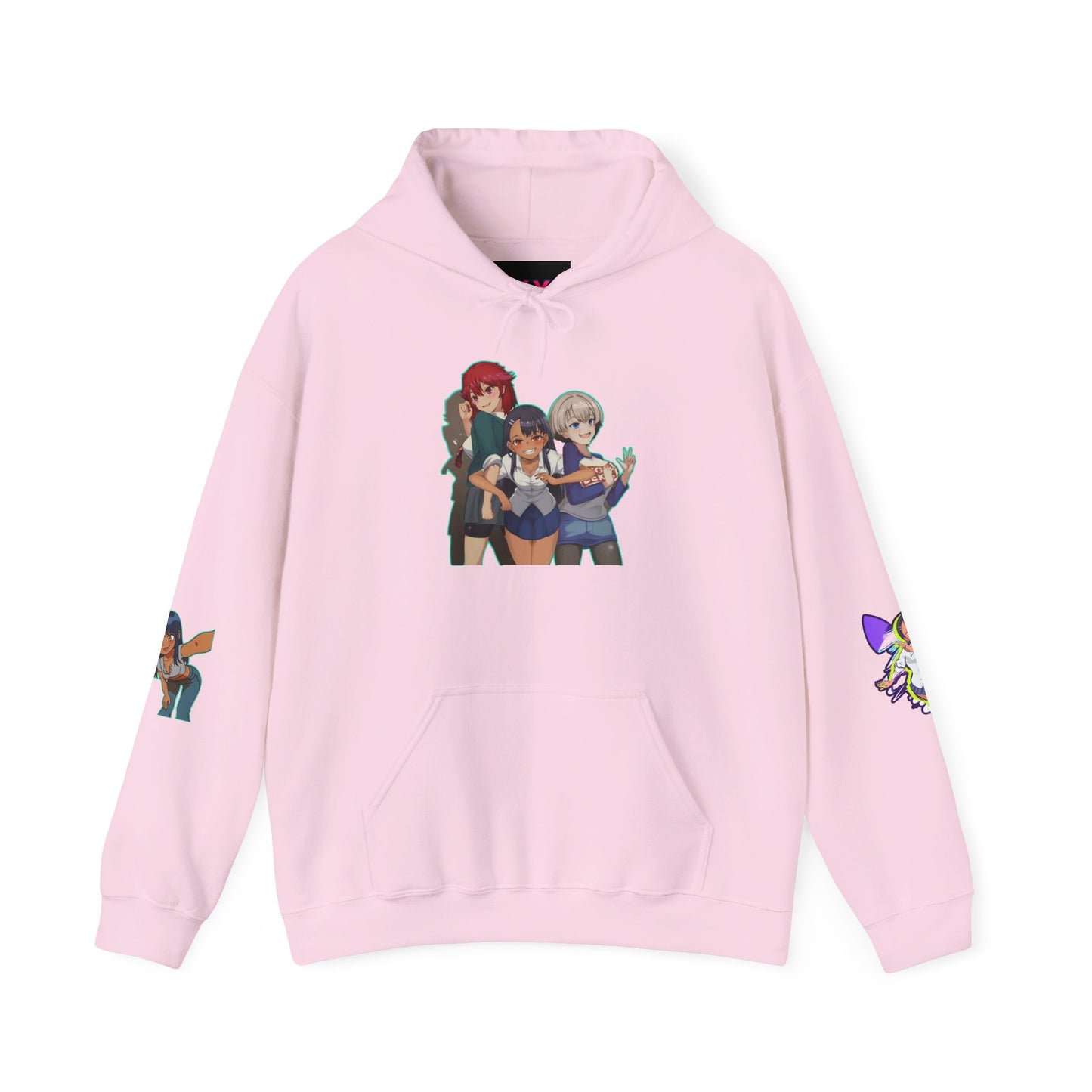 Anime-Themed Hoodie with Playful Graphics, Gift for Anime Fans, Cozy Lounge Wear, Casual Streetwear, Unique Gift Idea