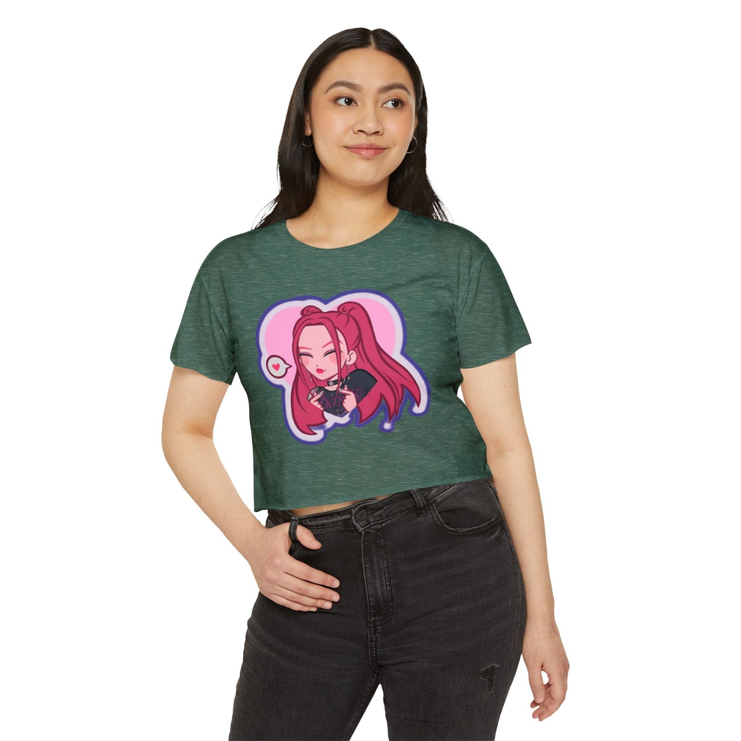 Copy of Idol style 3 Crop Top, Cute Anime Crop Top, Summer Festival Shirt, Graphic Tee for Music Festivals, Trendy Anime Apparel