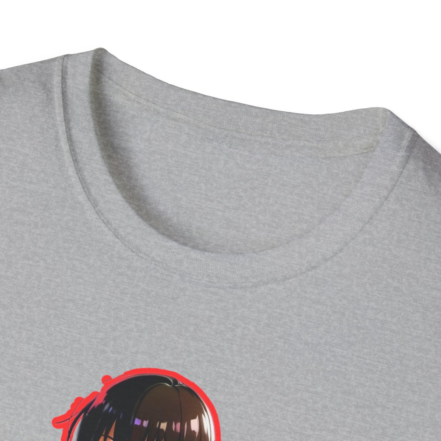Cute Anime Graphic erased T-Shirt, Unisex Softstyle Tee for Fans, Cozy Everyday Wear, Perfect Gift for Teens, Anime Merchandise