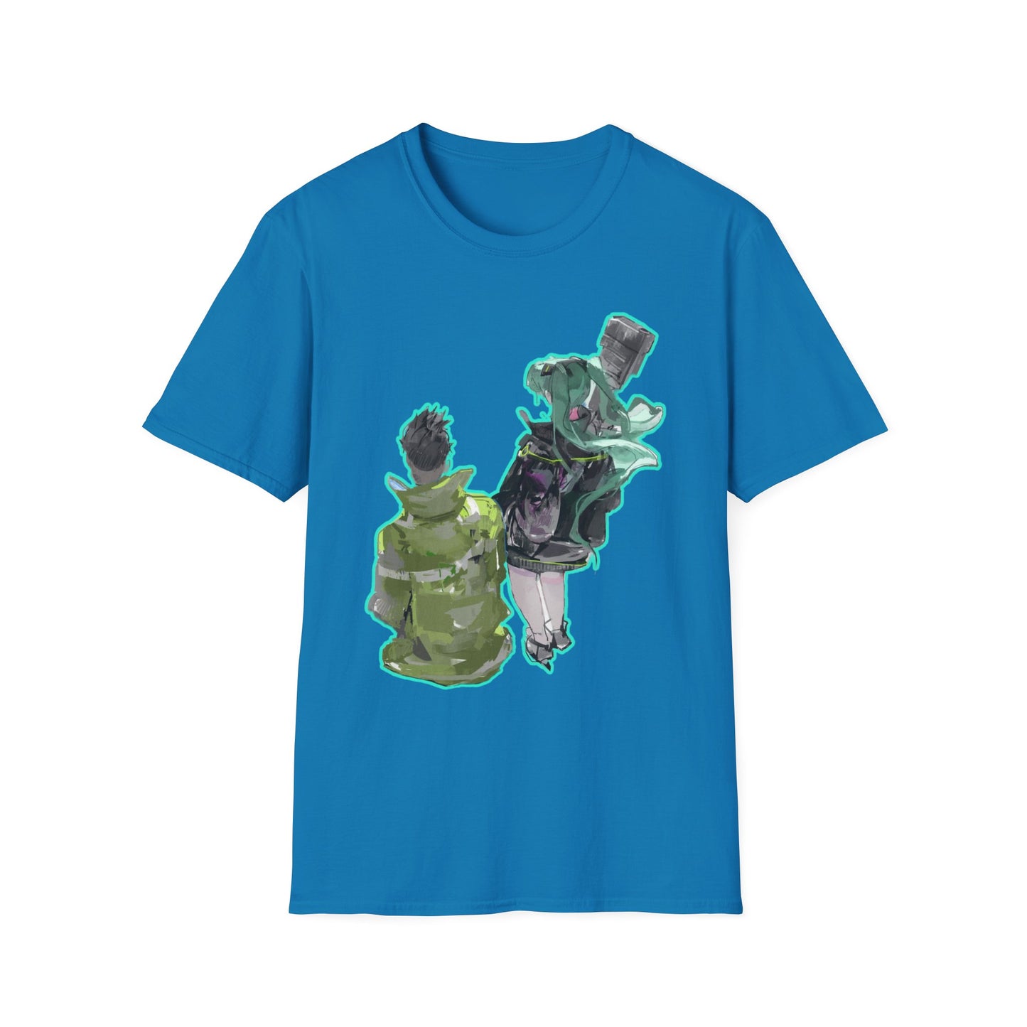 Stylish Unisex  cyber punk style Softstyle T-Shirt with Unique Graphic Design - Perfect for Casual Wear, Gifts, Art Lovers, Birthday, Everyday Style