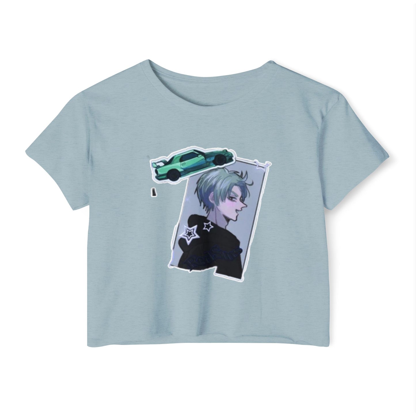 Trendy Women's initial D Festival Crop Top, Cute Graphic Tee, Summer Fashion, Festival Wear, Casual Street Style