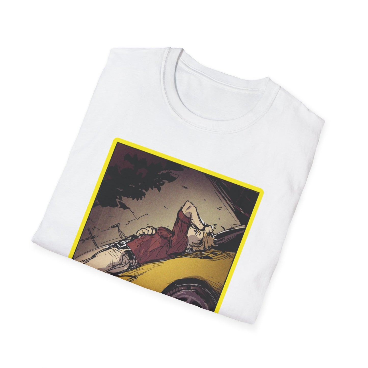 Retro Car Art initial D 11 Unisex Softstyle T-Shirt | Casual Fashion, Graphic Tee, Gift for Car Lovers, Streetwear, Vintage Aesthetic