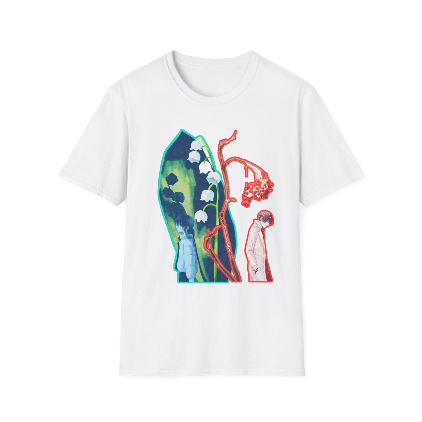 Artistic Unisex erased 5 Softstyle T-Shirt | Unique Graphic Tee, Gift for Art Lovers, Trendy Fashion, Everyday Wear, Creative Style