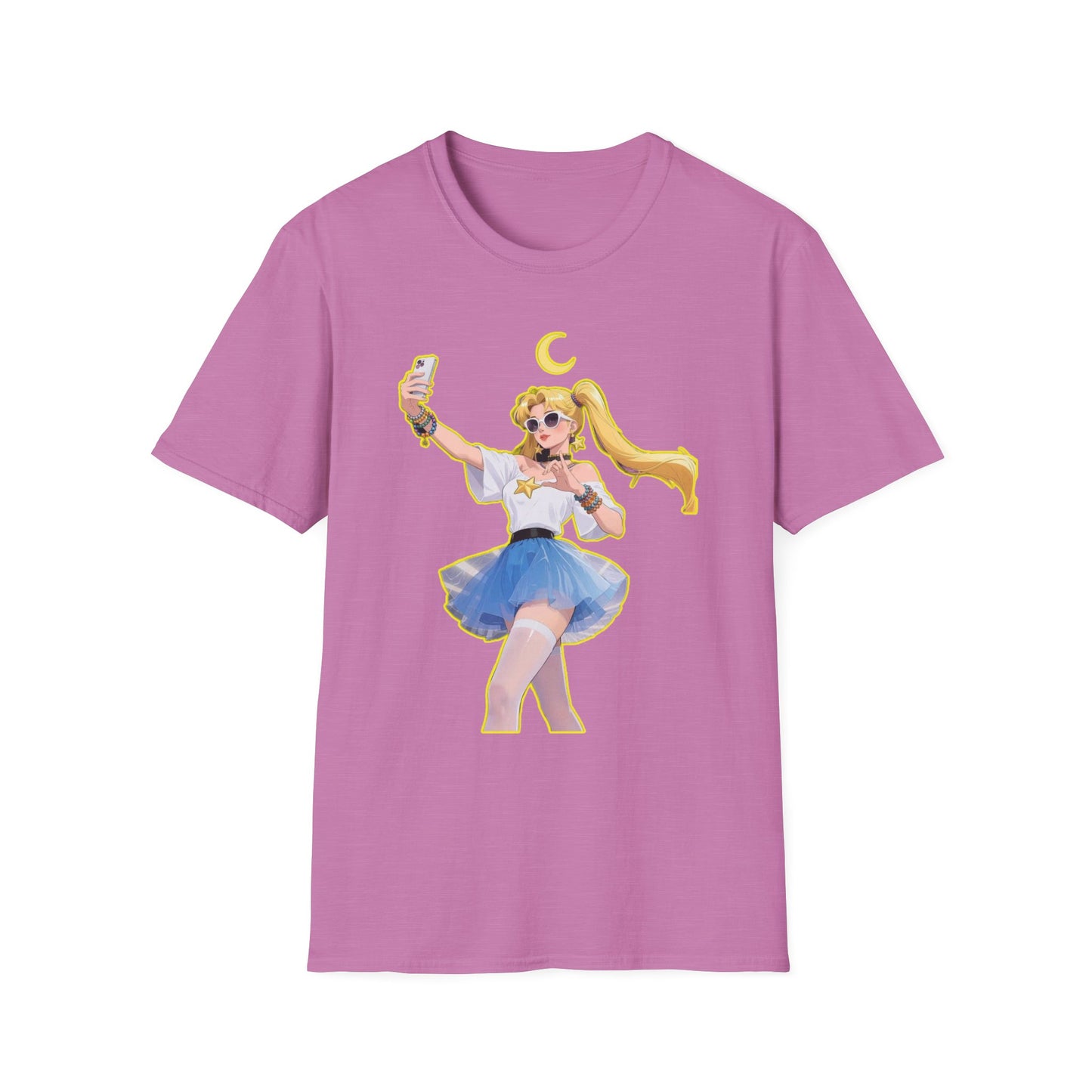 Moonlit Selfie sailor moon Unisex T-Shirt – Fun, Relatable, Casual Wear for Anime Fans, Gifts for Birthdays, Cosplay Events, or Everyday Comfort