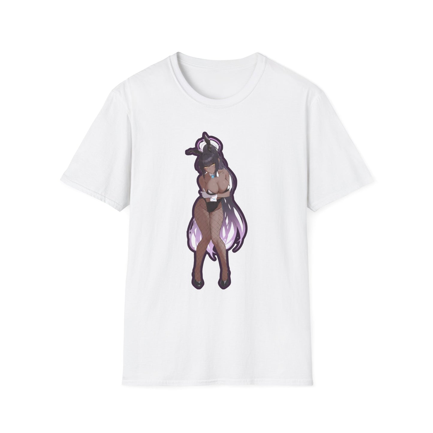 Anime Graphic lewd bunny 4 T-Shirt, Unisex Softstyle Tee for Anime Lovers, Casual Wear, Gift for Fans, Statement Tee, Edgy Style
