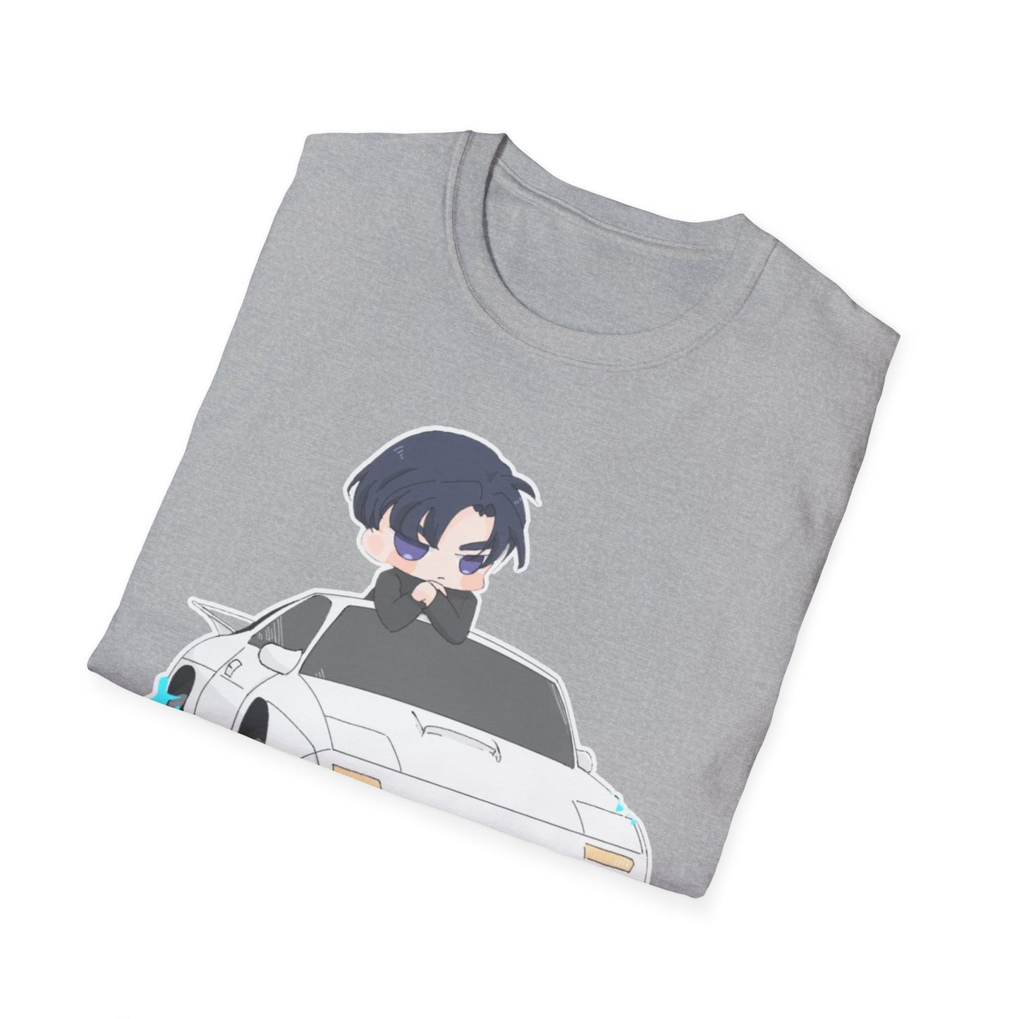 Anime Car initial D 4 Chibi T-Shirt, Unisex Graphic Tee, Cool Gift for Car Lovers, Casual Wear, Streetwear Style