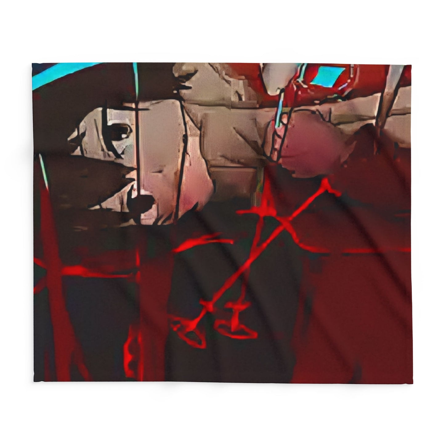 Cozy Arctic erased Fleece Blanket - Perfect for Anime Lovers, Home Decor, Snuggling, Gifts for Her, Cozy Nights