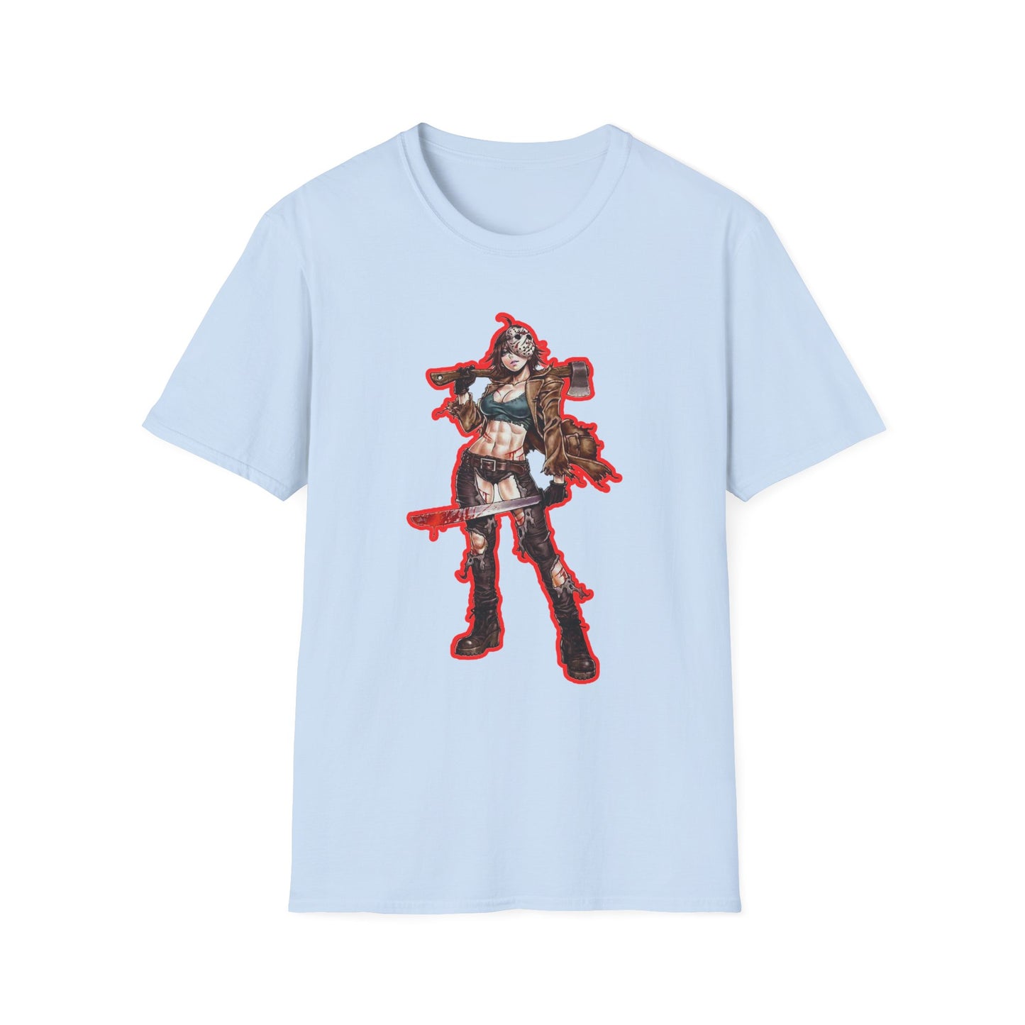 Anime-Inspired spooky season masters of horror 2Unisex Softstyle T-Shirt, Casual Top for Anime Lovers, Perfect Gift for Birthdays, Conventions, Cosplay, Fashion Statement