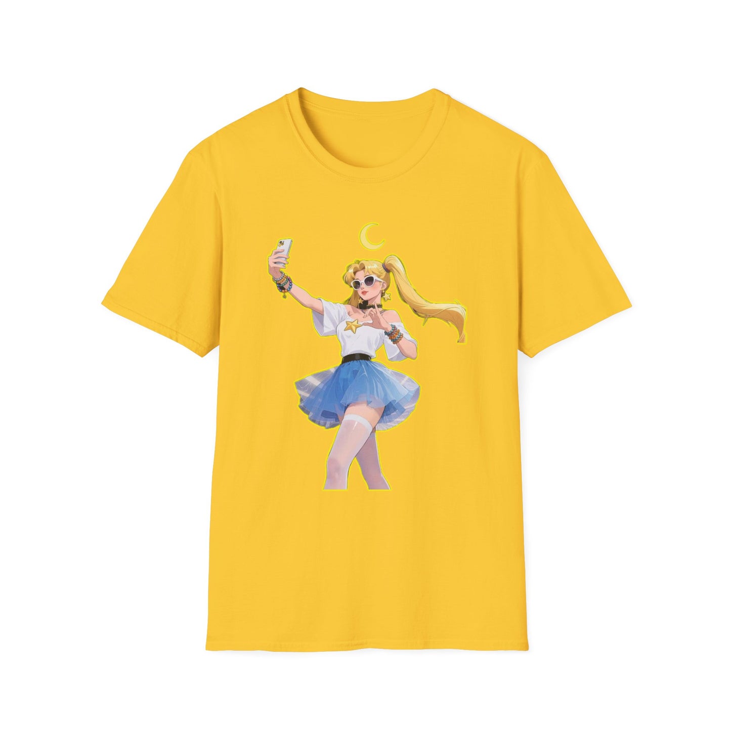 Moonlit Selfie sailor moon Unisex T-Shirt – Fun, Relatable, Casual Wear for Anime Fans, Gifts for Birthdays, Cosplay Events, or Everyday Comfort