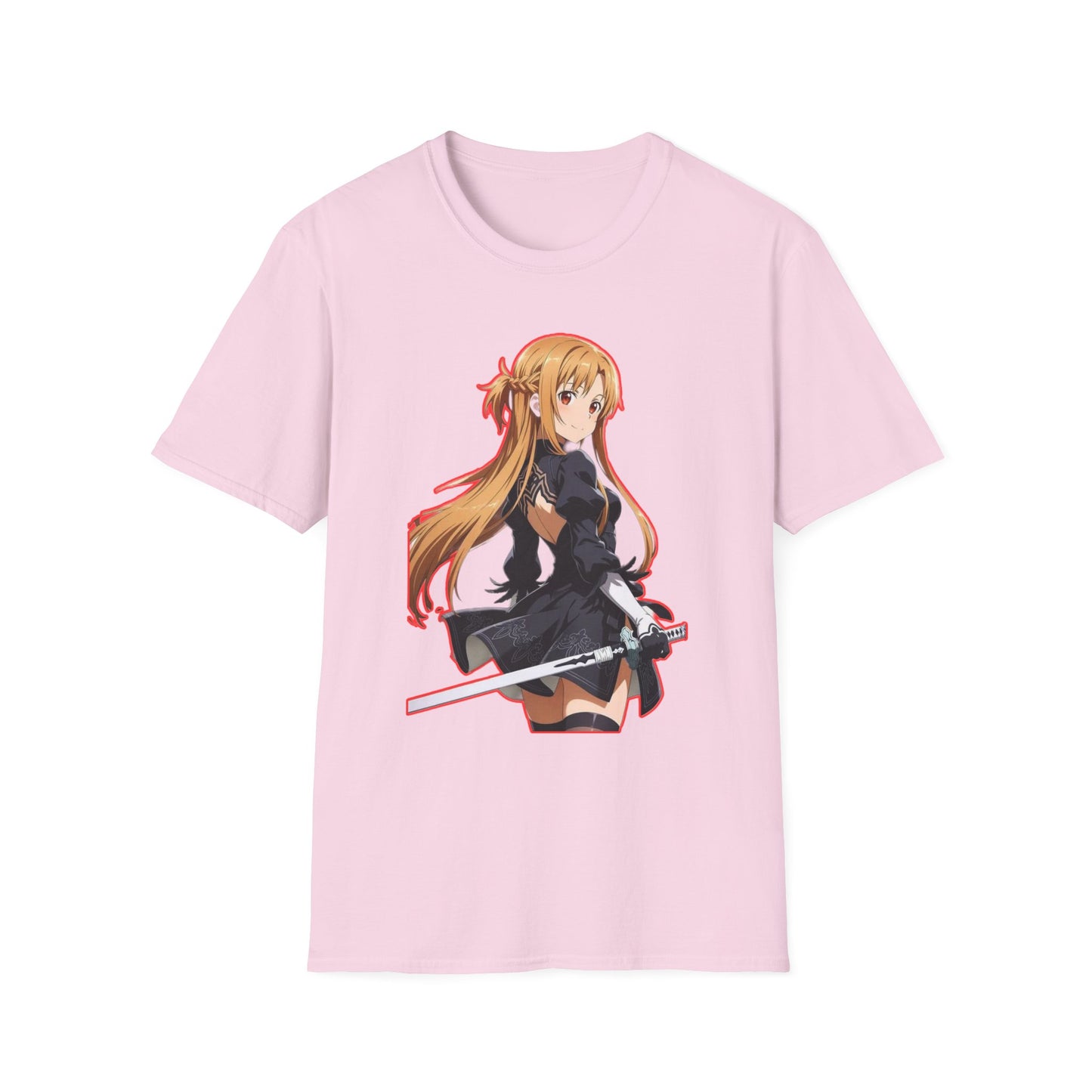 Anime-Inspired worlds of swords  Unisex Softstyle T-Shirt featuring Asuna, Casual Tee, Gift for Anime Fans, Cosplay Apparel, Perfect for Birthdays, [...]