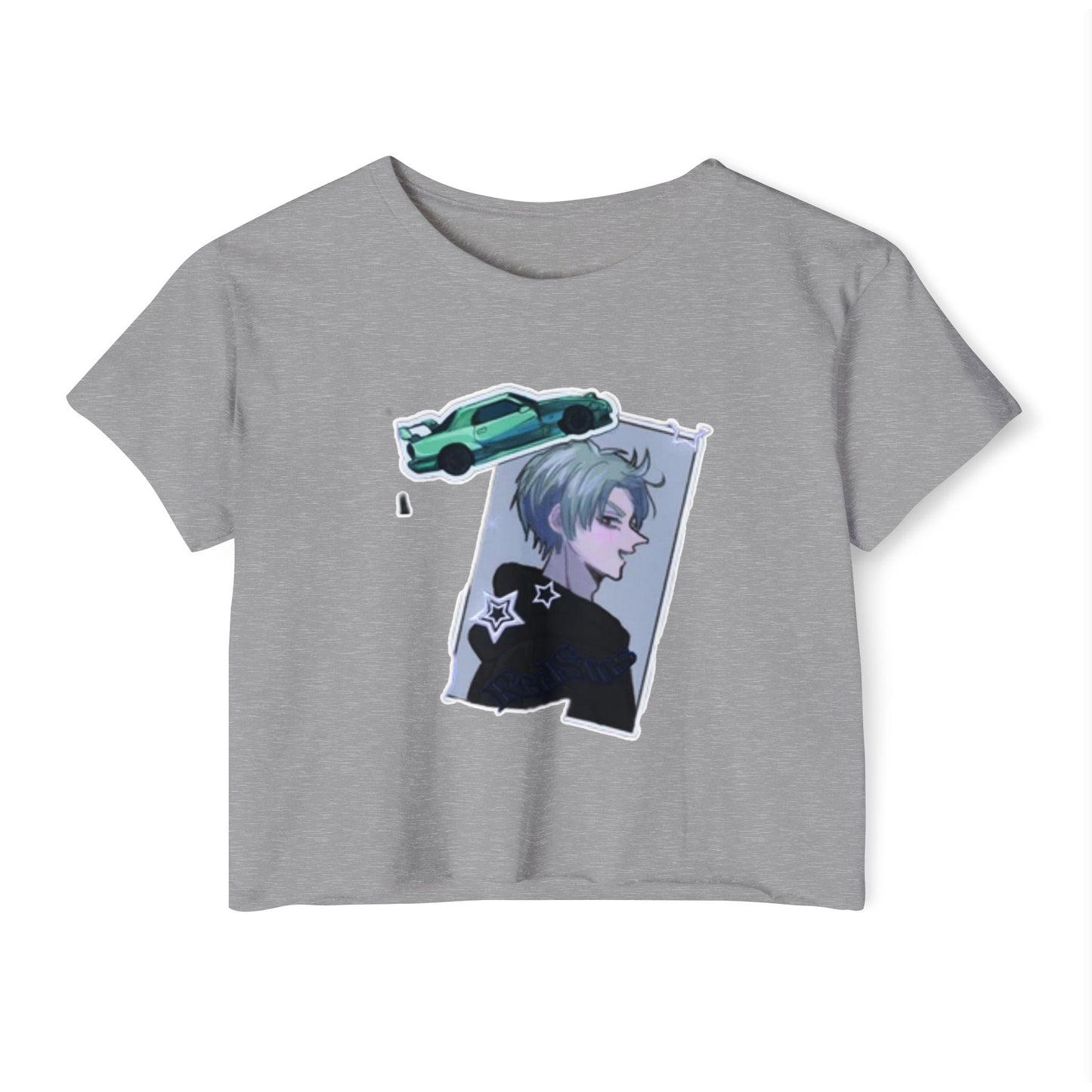 Trendy Women's initial D Festival Crop Top, Cute Graphic Tee, Summer Fashion, Festival Wear, Casual Street Style