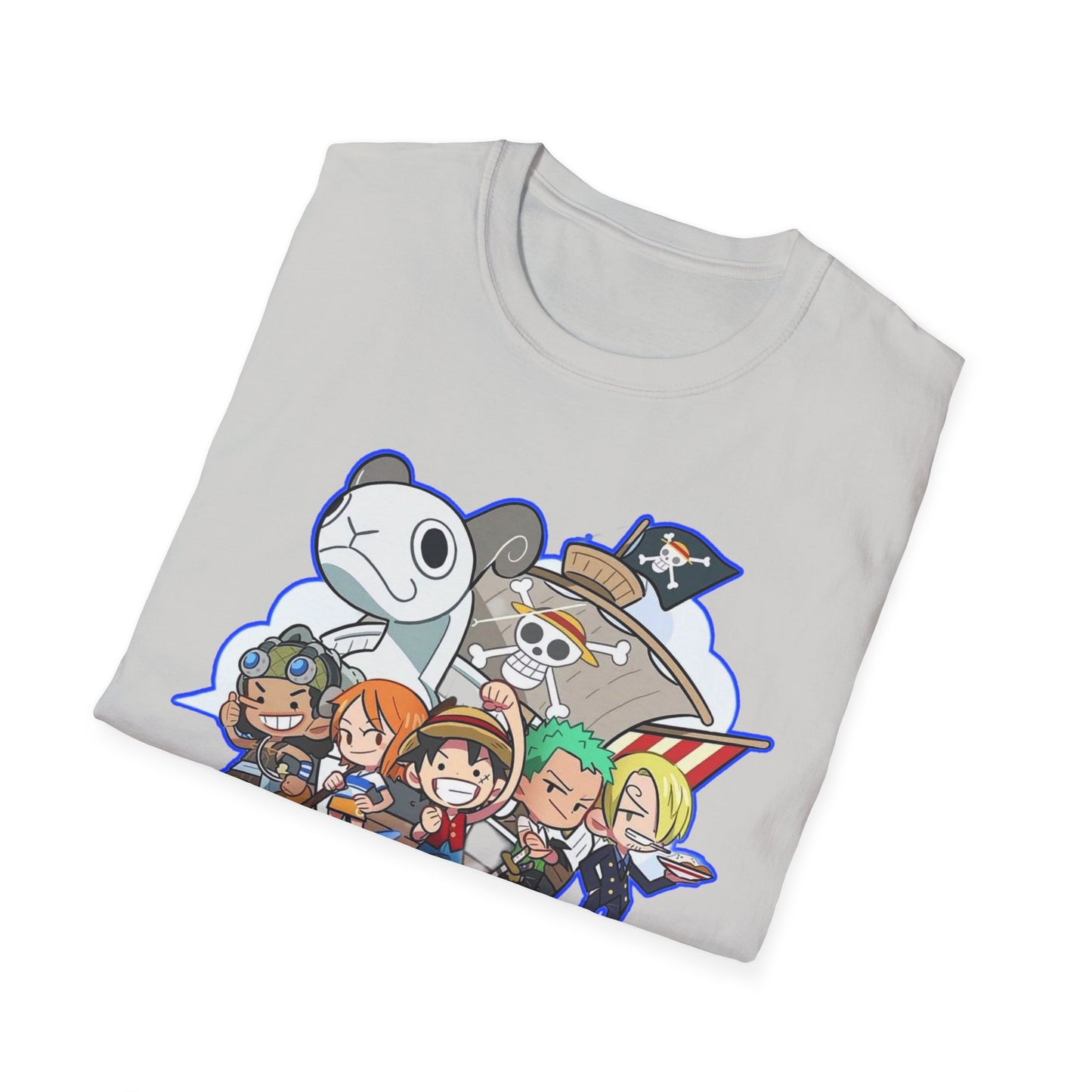 Cute Cartoon Character one piece 7 T-Shirt, Graphic Tee for Anime Lovers, Unisex Gift, Casual Wear, Softstyle Shirt