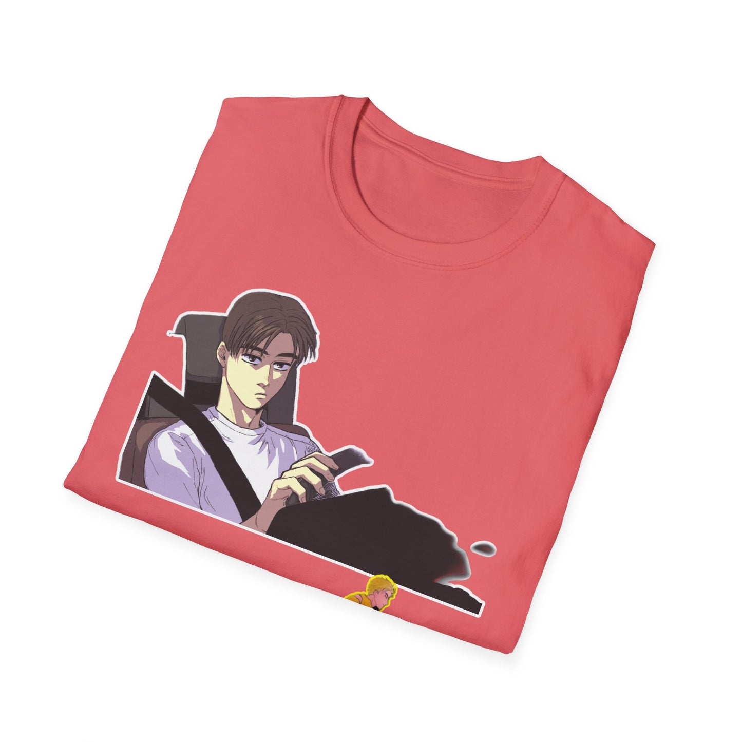 Anime-Inspired Unisex initial D 9 Softstyle T-Shirt, Graphic Tee, Casual Wear, Gift for Fans, Streetwear Style, Soft Cotton Top