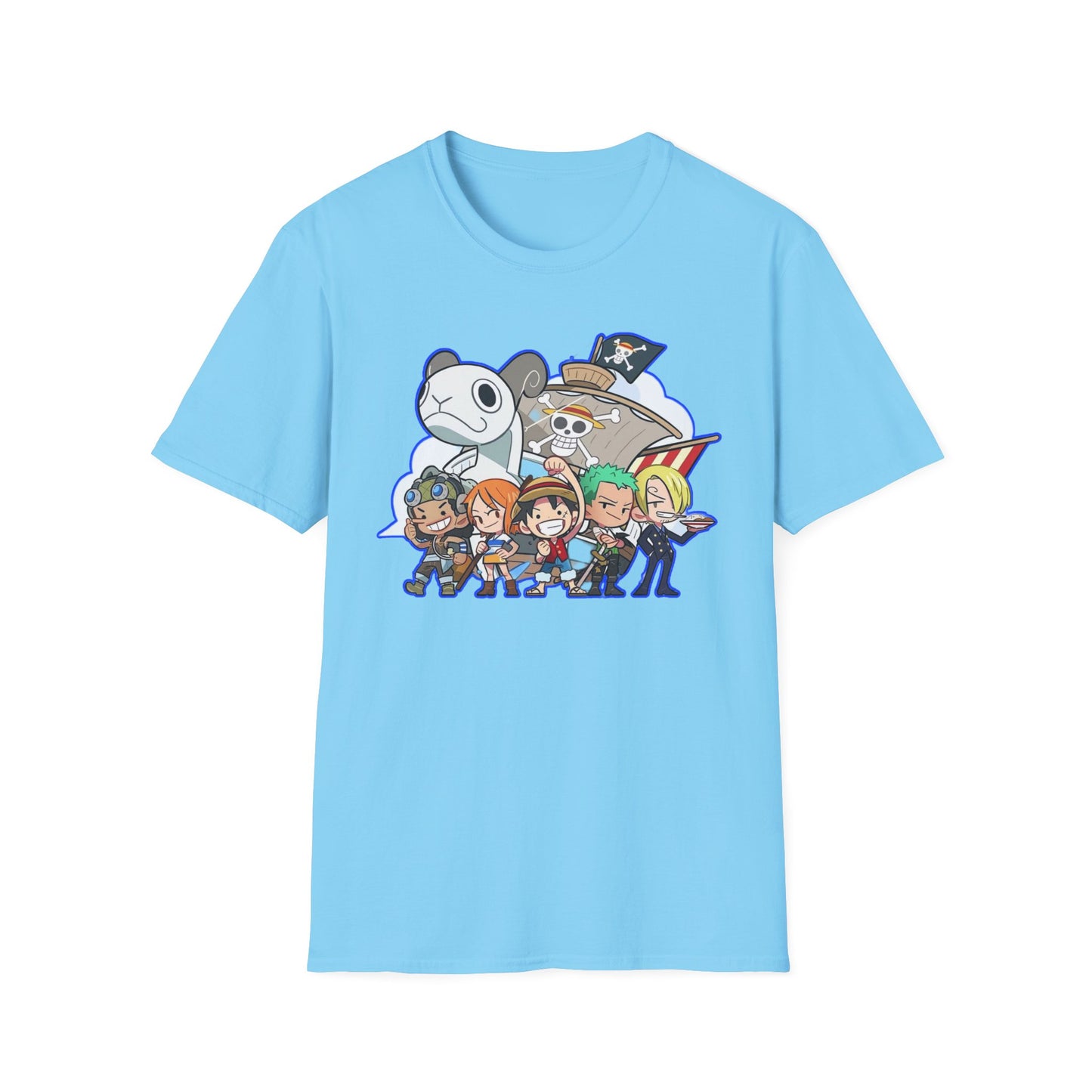 Cute Cartoon Character one piece 7 T-Shirt, Graphic Tee for Anime Lovers, Unisex Gift, Casual Wear, Softstyle Shirt