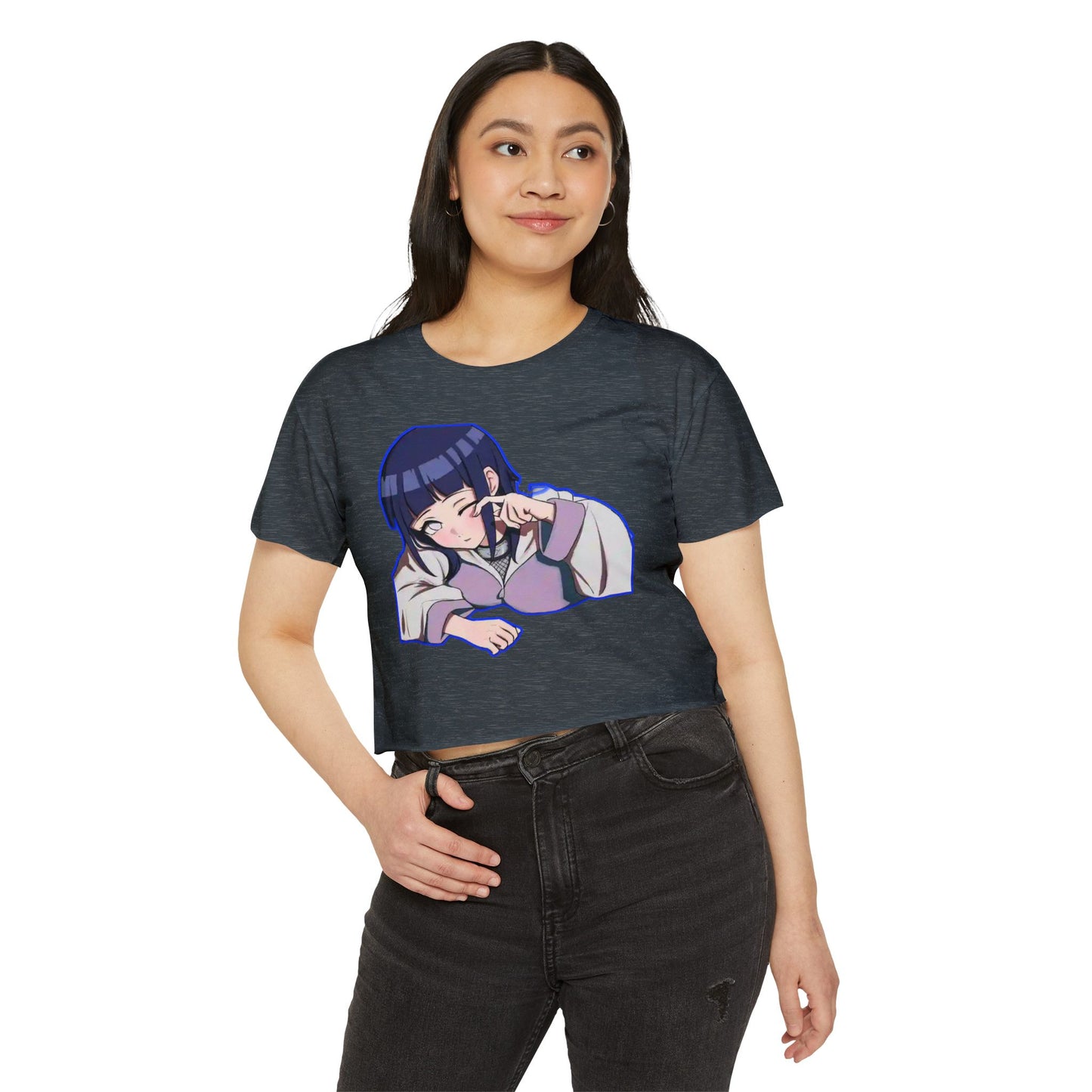 Women’s Festival Crop Naruto Top, Cute Anime Shirt, Casual Summer Tee, Trendy Graphic Top, Gifts for Her, Festival Wear