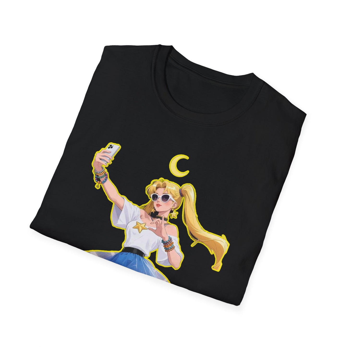 Moonlit Selfie sailor moon Unisex T-Shirt – Fun, Relatable, Casual Wear for Anime Fans, Gifts for Birthdays, Cosplay Events, or Everyday Comfort