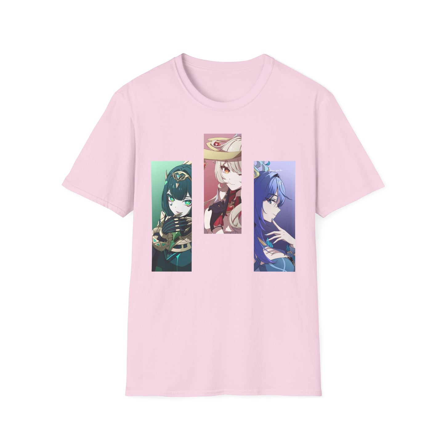 Anime Trio Unisex Softstyle T-Shirt, Casual Tee, Geek Fashion, Gift for Anime Lovers, Novelty Shirt, Unique Graphic Tee