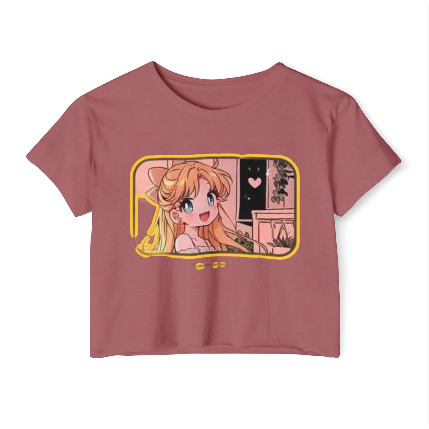 Trendy Women's  sailor moon 3 Festival Crop Top with Whimsical Design, Cute Summer Shirt, Boho Style Tee, Music Festival Outfit, Streetwear Fashion