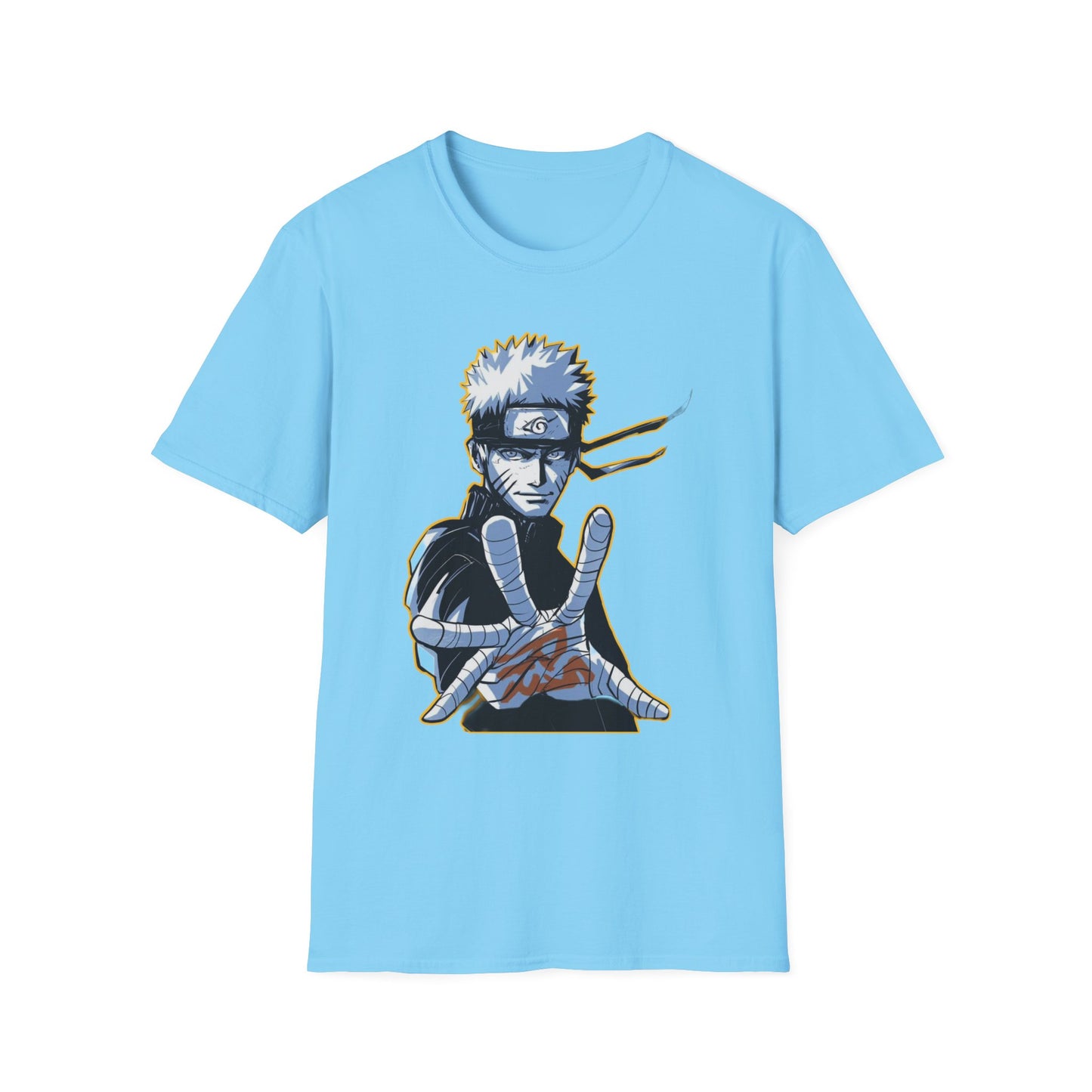 Naruto-Inspired Unisex Softstyle T-Shirt, Anime Fan Tee, Gifts for Cosplay, Comfy Everyday Wear, Perfect for Halloween and Birthdays
