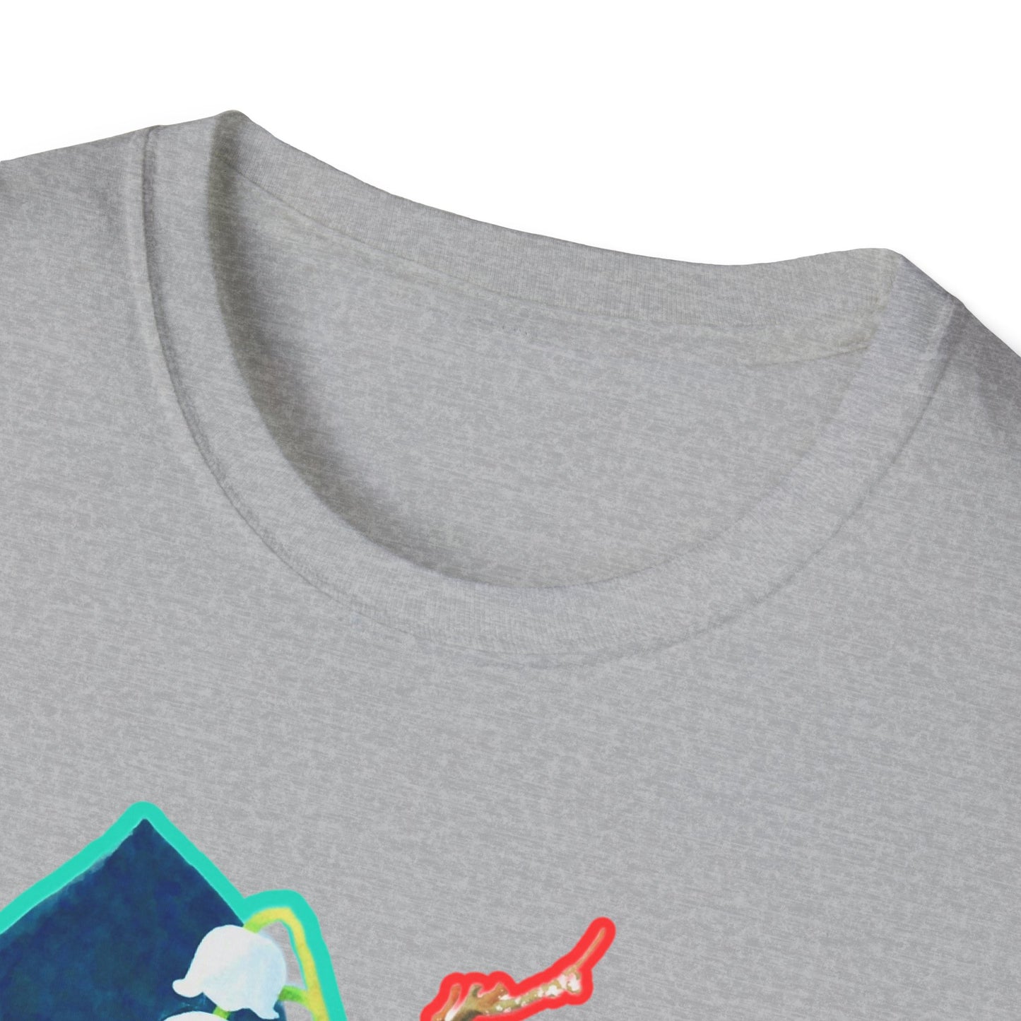 Artistic Unisex erased 5 Softstyle T-Shirt | Unique Graphic Tee, Gift for Art Lovers, Trendy Fashion, Everyday Wear, Creative Style