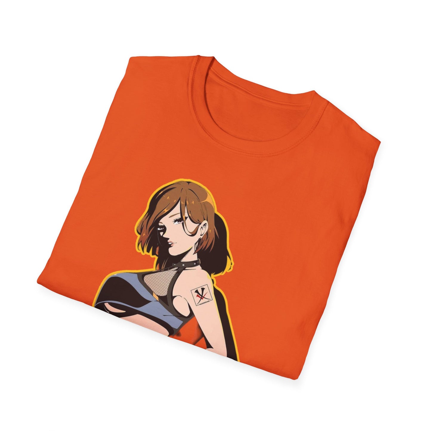 Chic Graphic one piece T-Shirt for Trendy Fashionistas, Unisex Softstyle Tee, Anime Art Apparel, Perfect Gift for Birthdays and Casual Outings