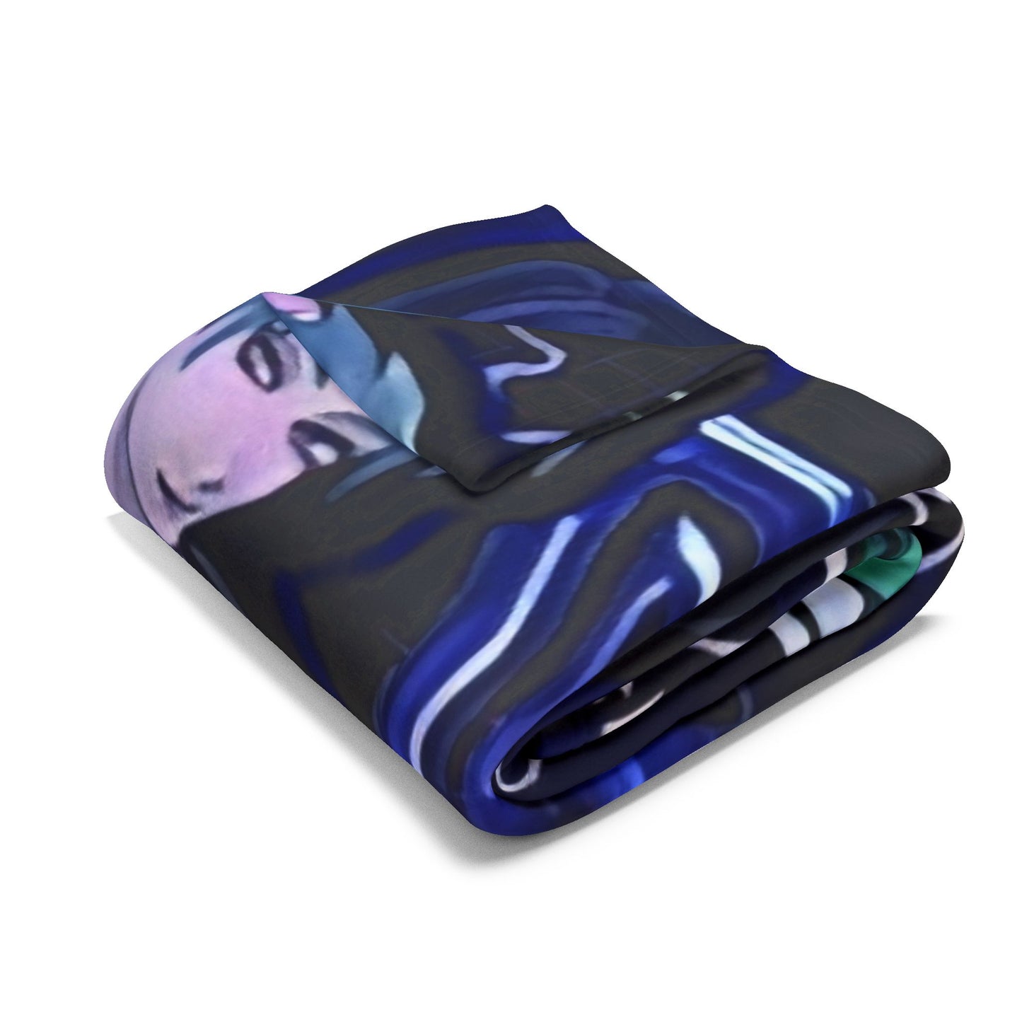 Cozy Arctic initial D Fleece Blanket with Trendy Anime Characters, Perfect for Comfort, Gifting, Home Decor, Anime Fans, Cozy Evenings