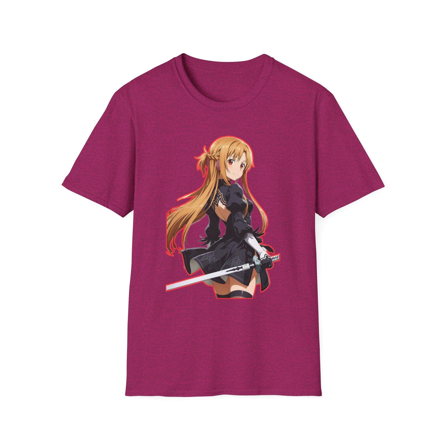 Anime-Inspired worlds of swords  Unisex Softstyle T-Shirt featuring Asuna, Casual Tee, Gift for Anime Fans, Cosplay Apparel, Perfect for Birthdays, [...]