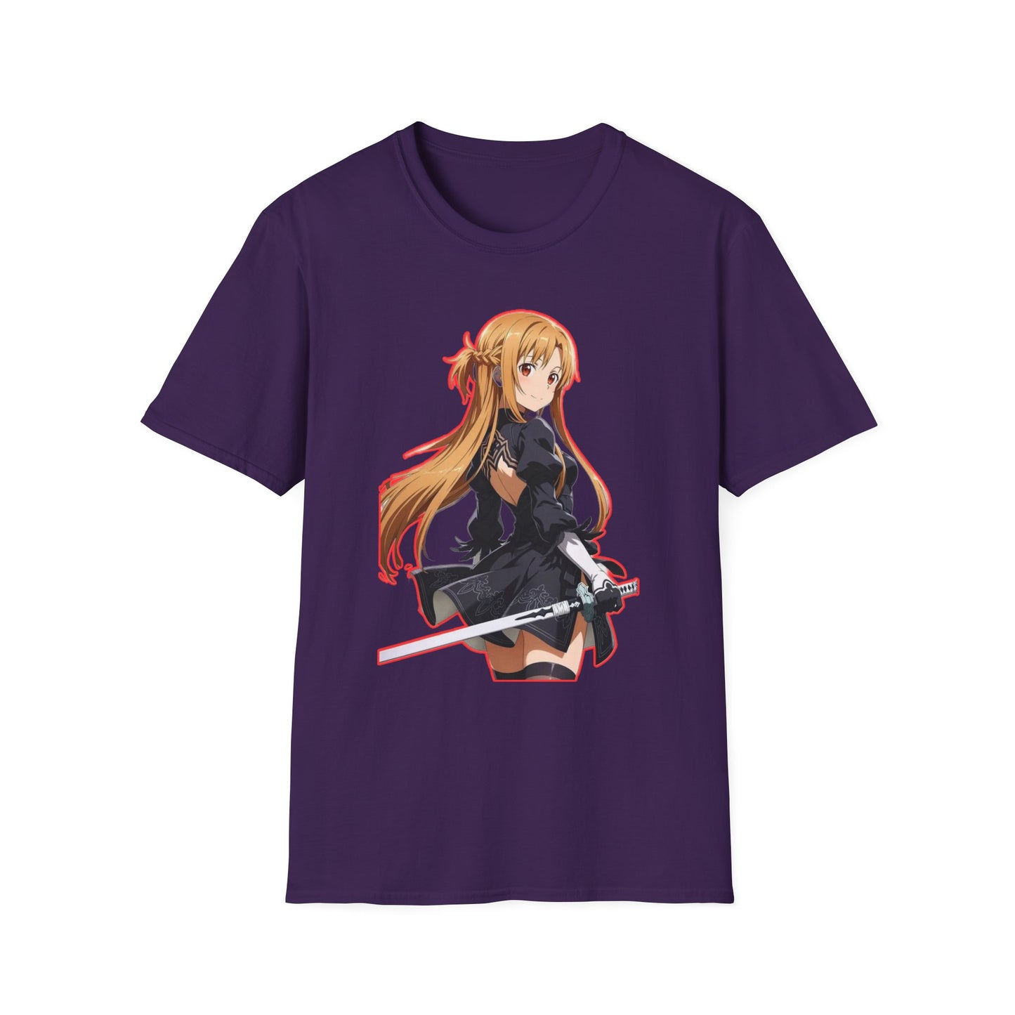 Anime-Inspired worlds of swords  Unisex Softstyle T-Shirt featuring Asuna, Casual Tee, Gift for Anime Fans, Cosplay Apparel, Perfect for Birthdays, [...]