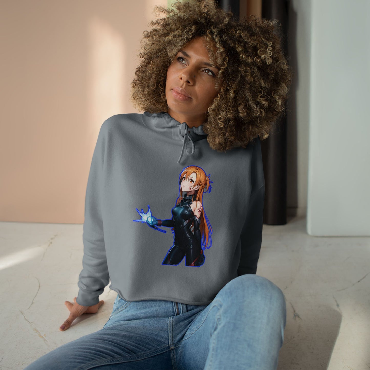Copy of Trendy Crop Hoodie sao 2 with Unique Designs, Anime Aesthetic, Casual Streetwear, Gift for Fans, Fashion Statement