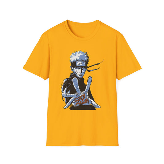 Naruto-Inspired Unisex Softstyle T-Shirt, Anime Fan Tee, Gifts for Cosplay, Comfy Everyday Wear, Perfect for Halloween and Birthdays