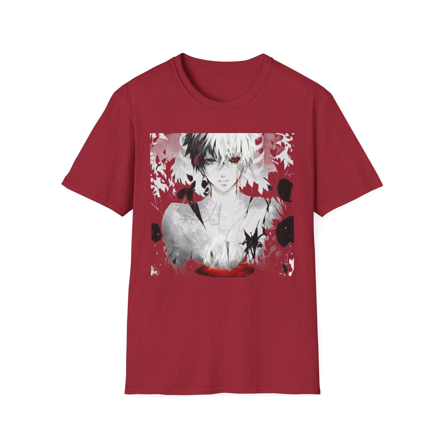 Anime Art Unisex tokyo ghoul style 2Softstyle T-Shirt | Perfect Gift for Fans, Graphic Tee, Casual Wear, Cosplay, Every Day Comfort